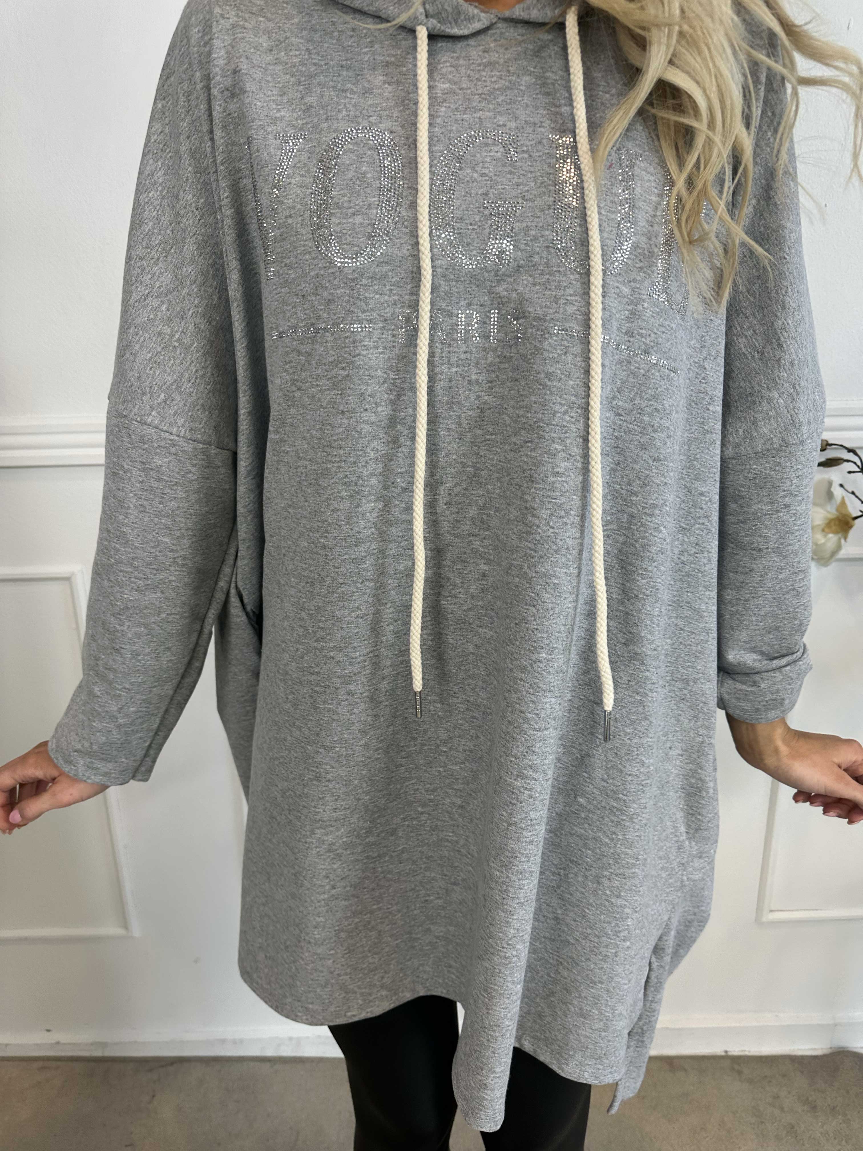 Vogue Hoodie - Hoodieklänning med mockahals
