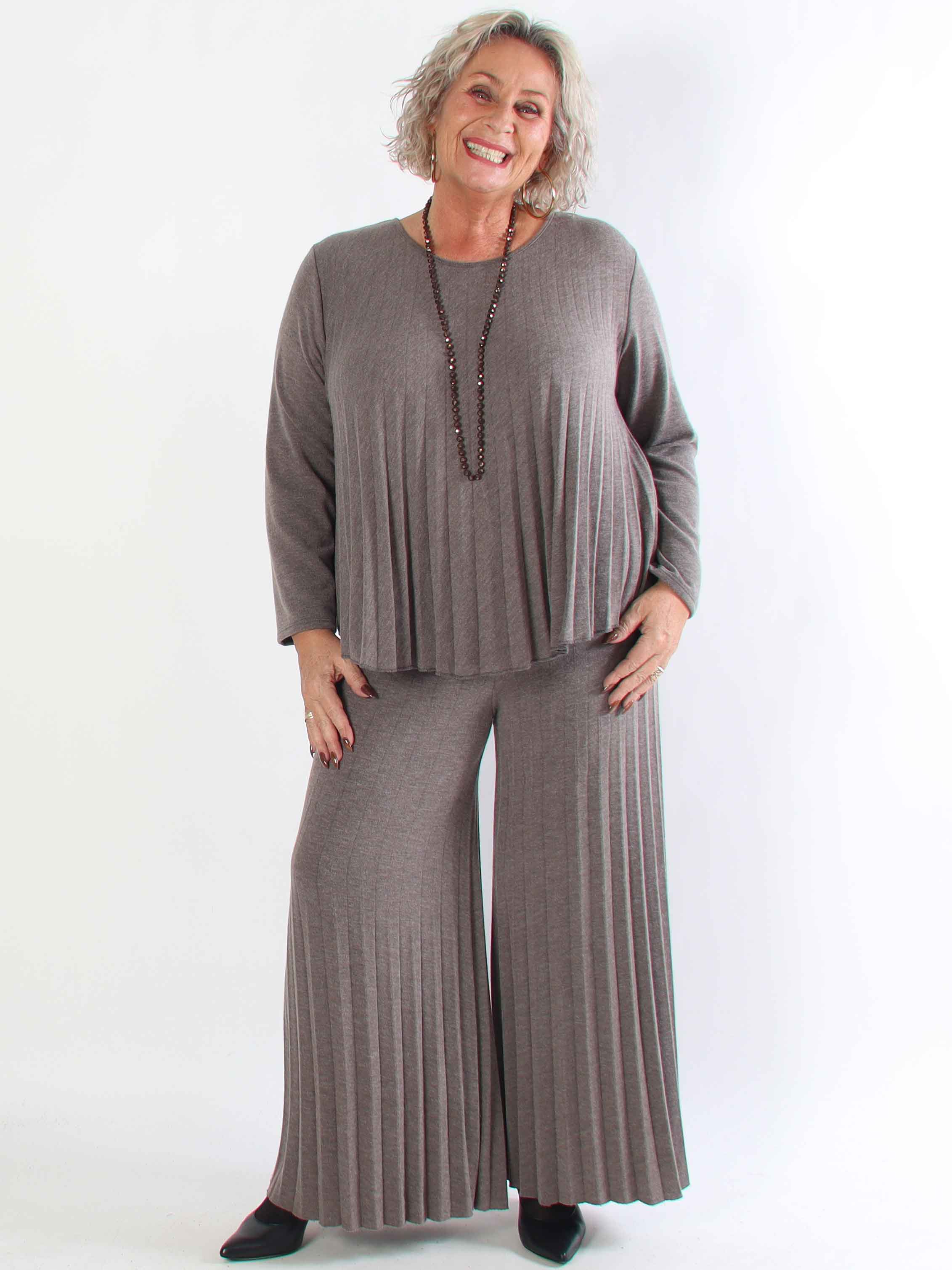Anita Pants - Mjuka plisserade plus size byxor