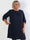 Nancy Glitter Short L/S - Plisserad plus size klänning med fickor och glitter