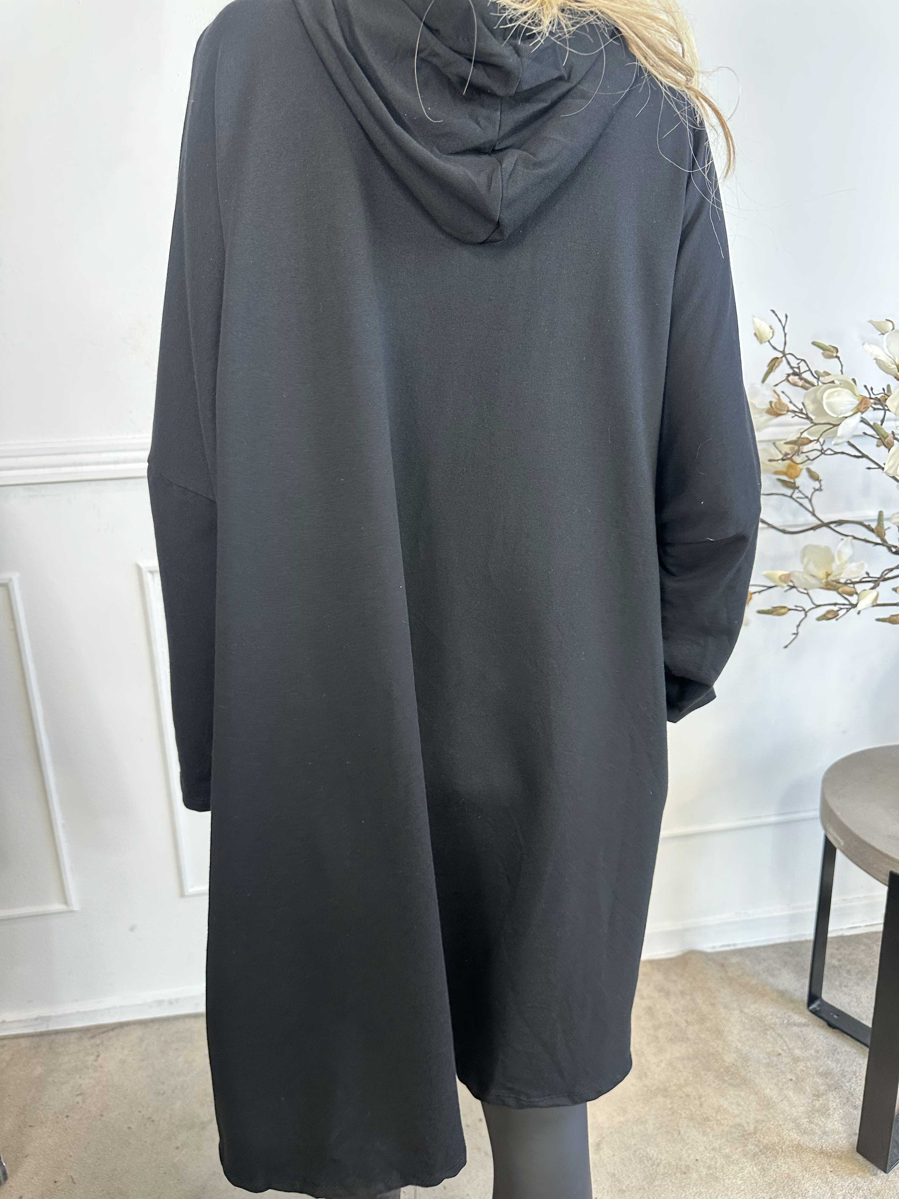 Vogue Hoodie - Hoodieklänning med mockahals