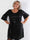 Roxy - Plus size klänning i glansigt material med elegant knytdetalj