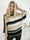Nina - Stickad blus med ull- och guldränder