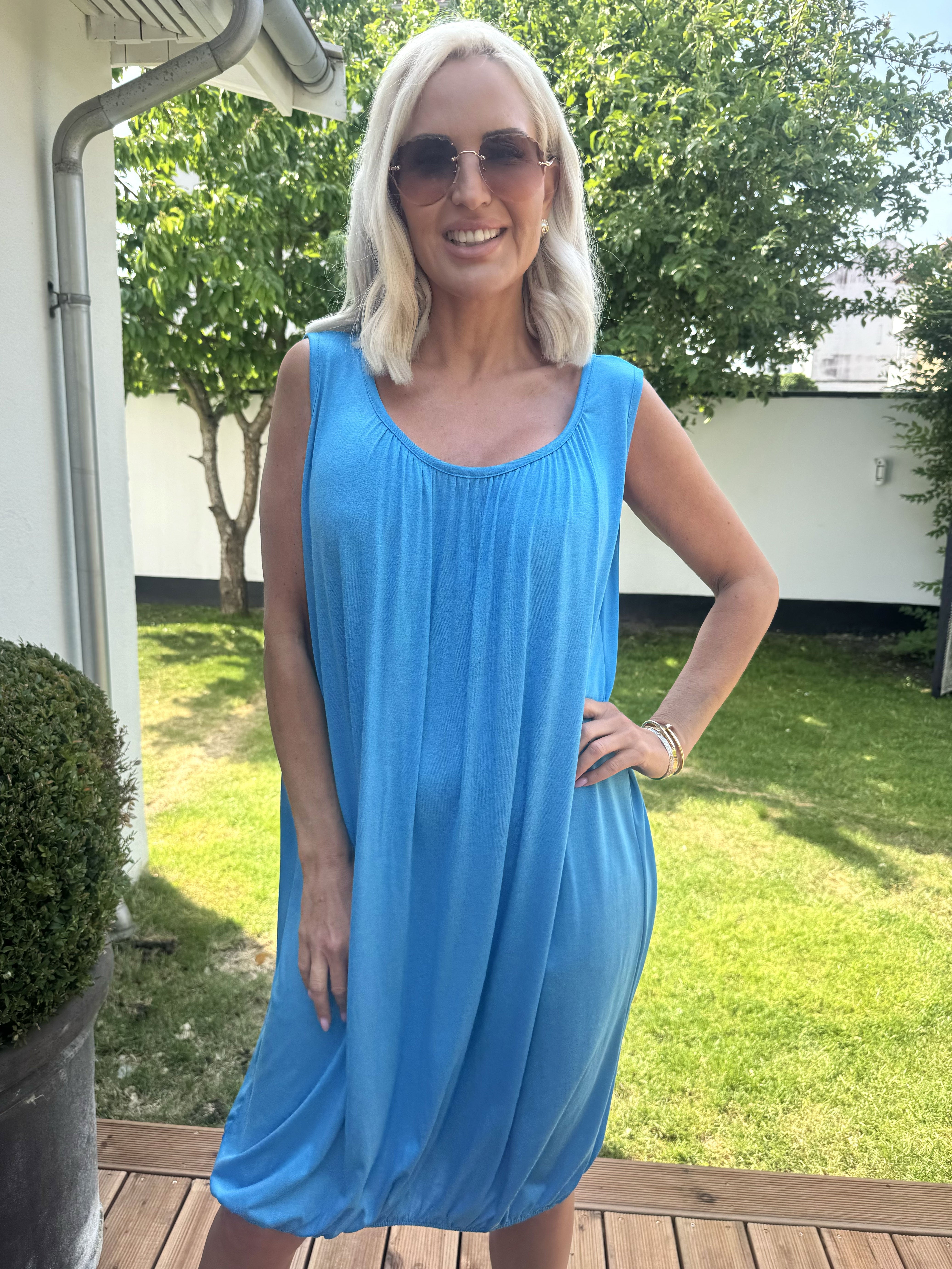 Miracle Sleeveless Dress - Basic klänning i viskos med resår nedtill