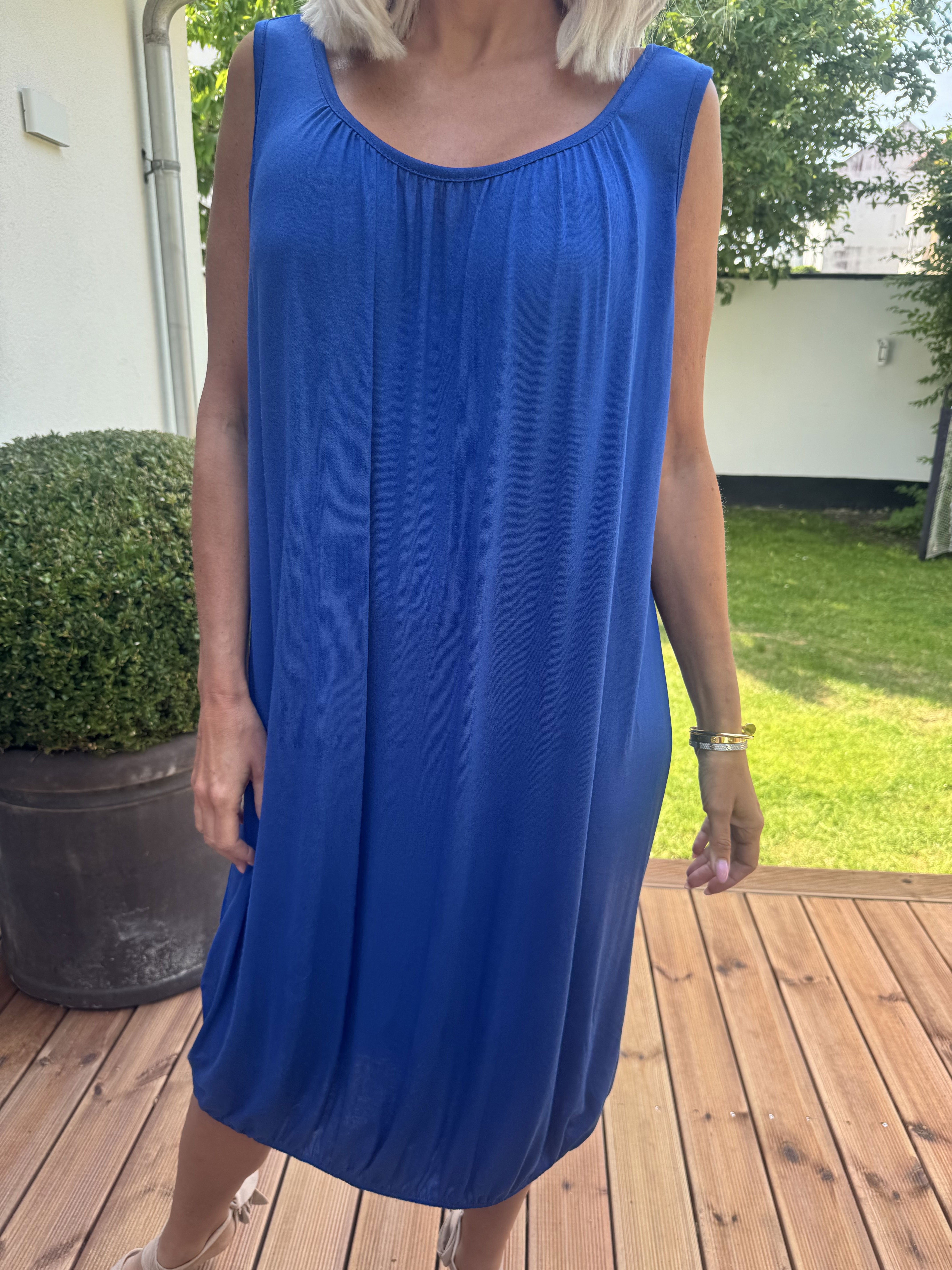 Miracle Sleeveless Dress - Basic klänning i viskos med resår nedtill