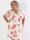 Pams Summer Short - Elastisk plus size klänning med blommig mönster och resår