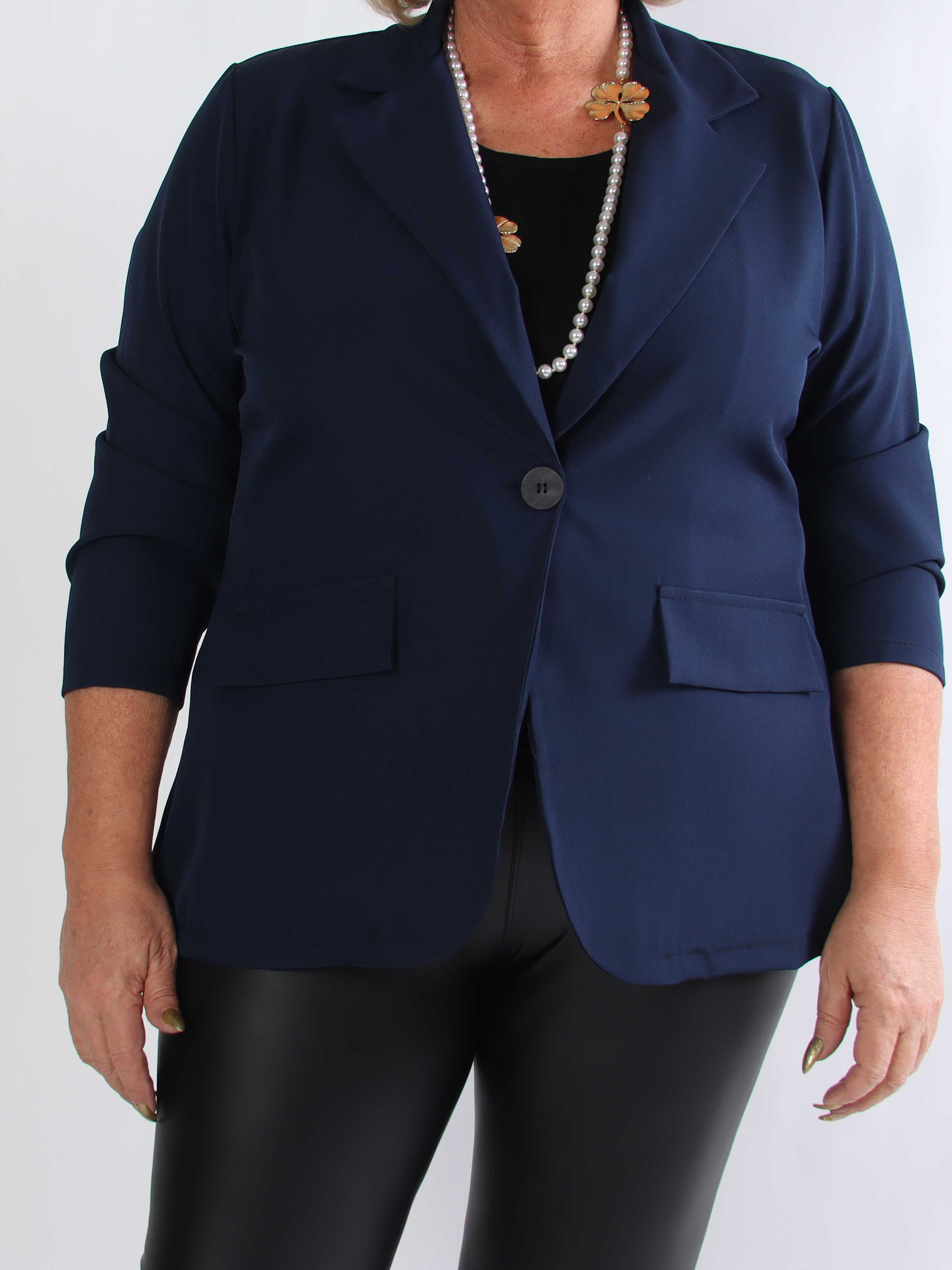 Lanthe Plain - Snygg enfärgad plus size kavaj