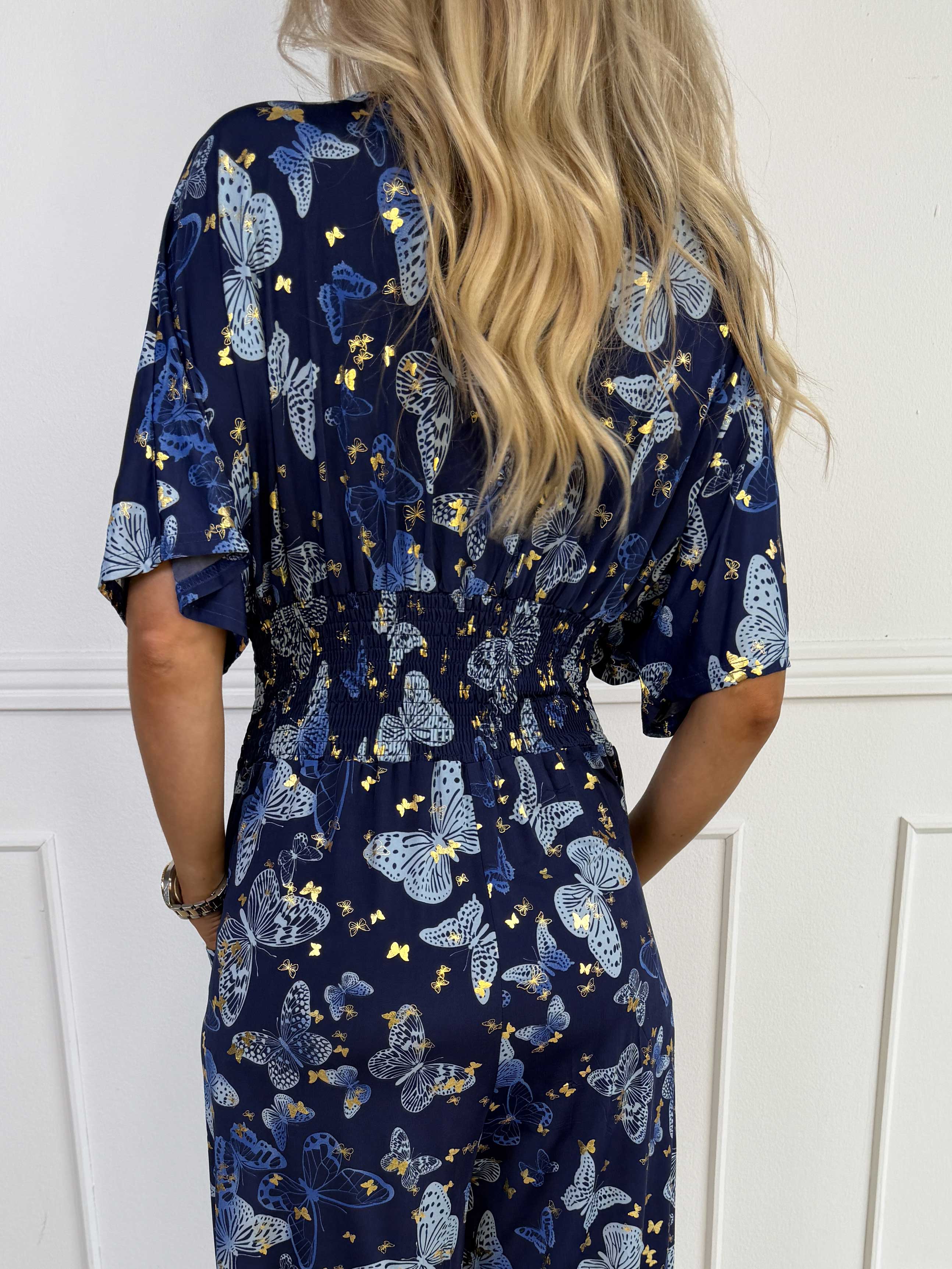 Pams Butterfly Jumpsuit - Elastisk jumpsuit med fjärilsmönster