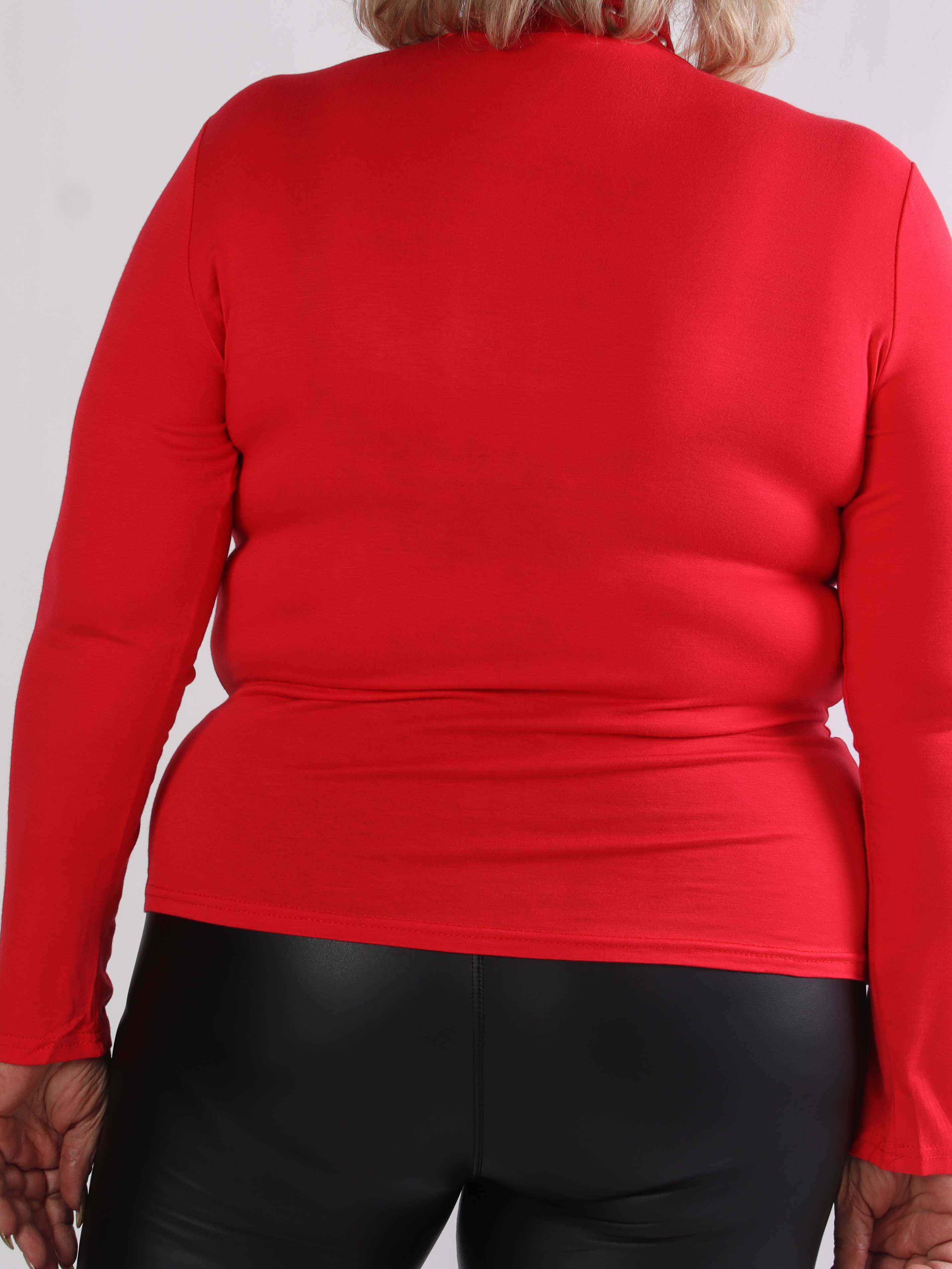 Noras - Langærmet basis bluse i viskose med turtleneck