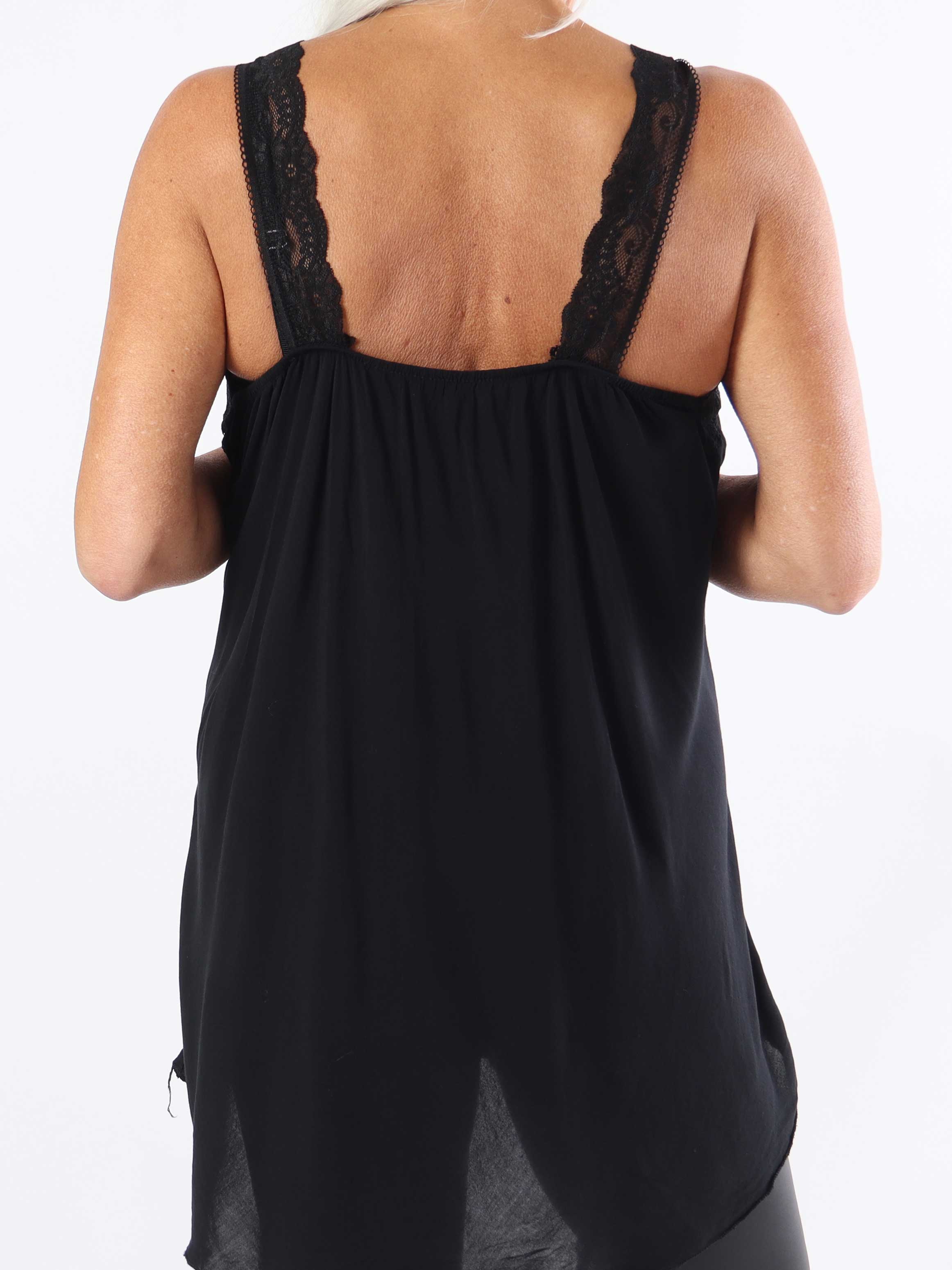 Mariana - Plus size-topp i viskos med spetsband