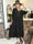Milano Plain - Lång enfärgad klänning med lager på lager look