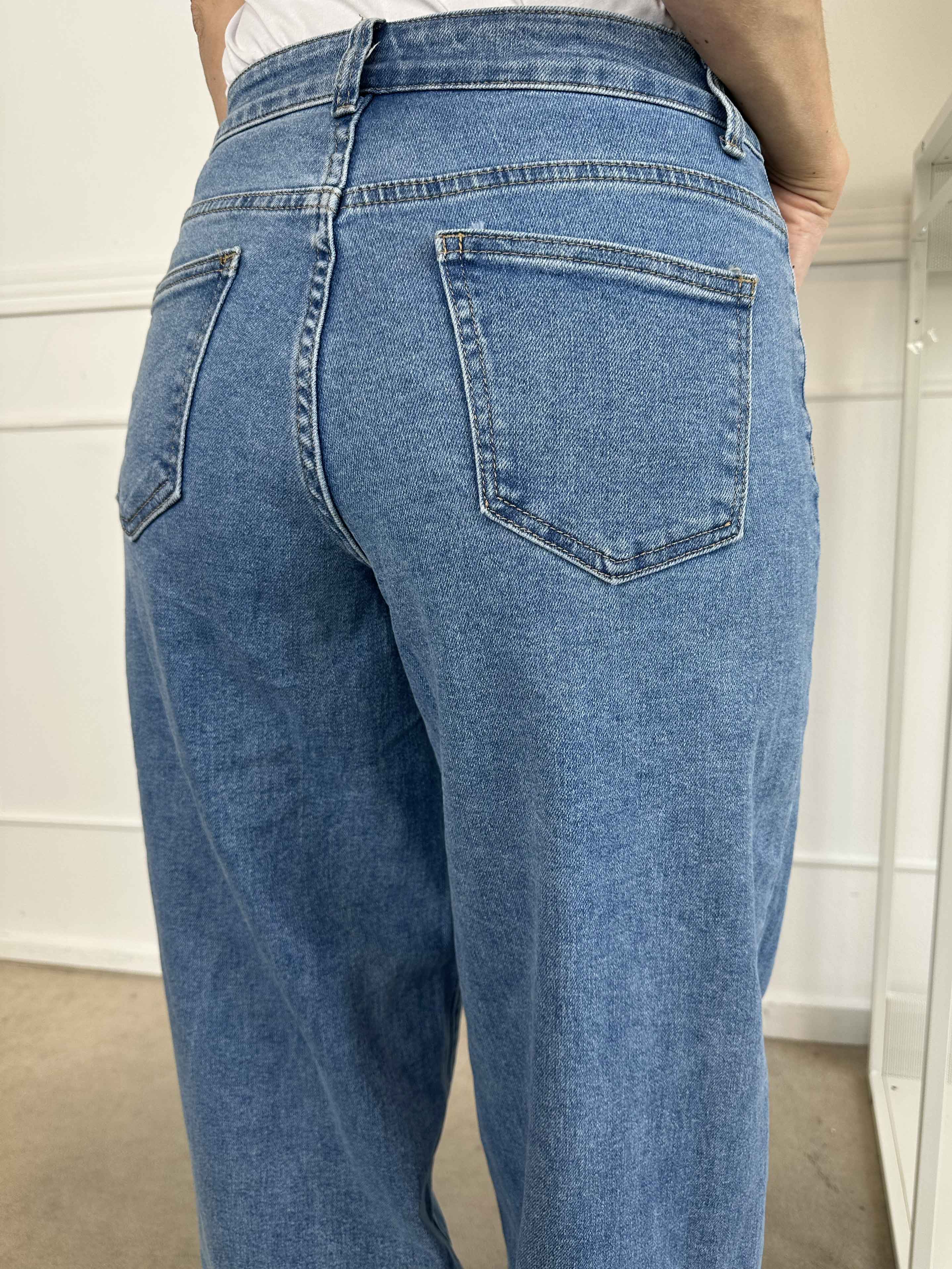 Seline - Jeans med vida ben och stretch
