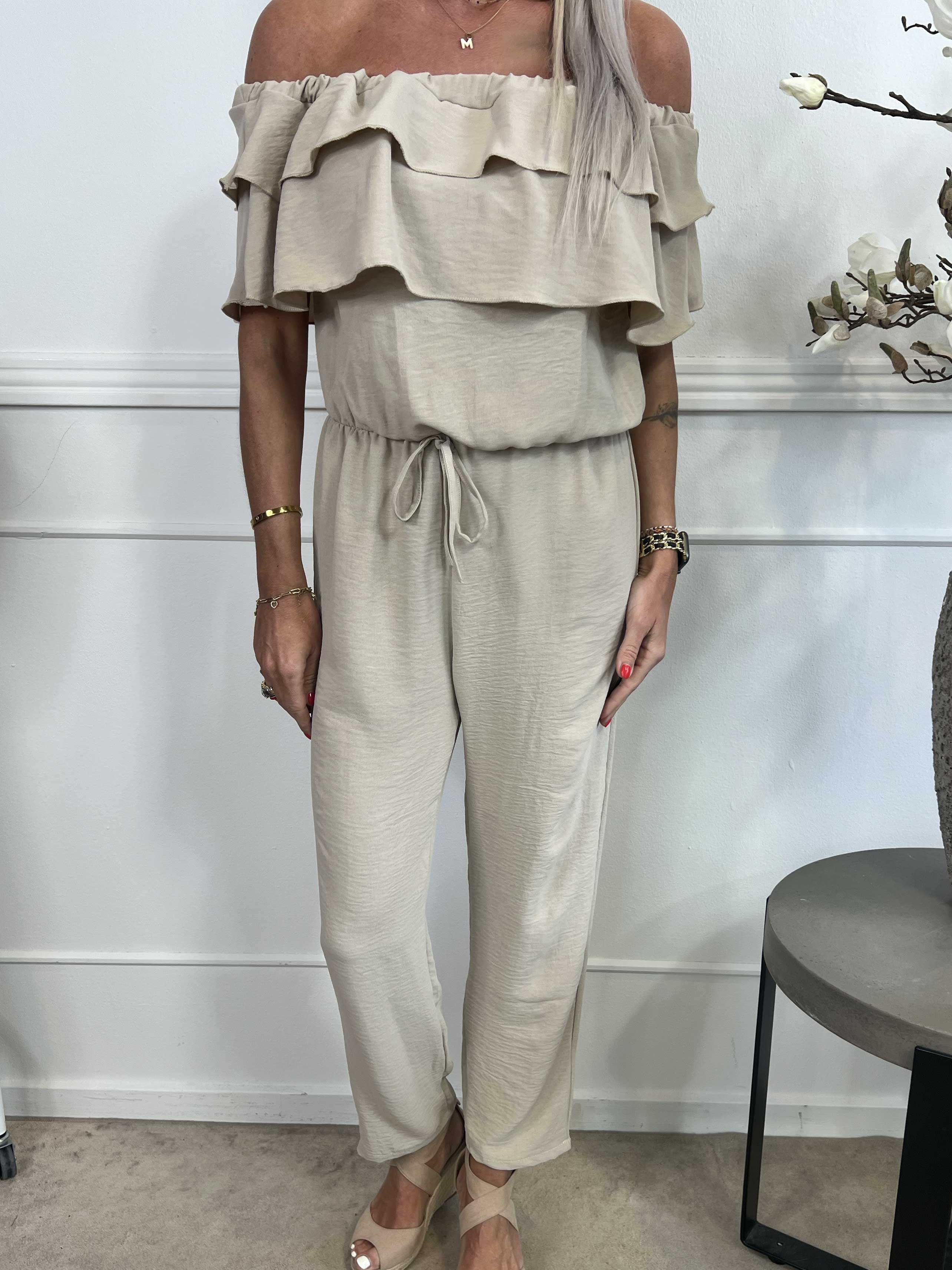 Loulou - Byxdress med volang och resårfåll