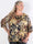 Miracle Gold Flower L/S - Blommig elastisk plus size-blus
