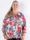 Miracle Floral L/S - Blus i plus size-modell med resår och långa ärmar