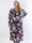 Nelly Leaf - Elastisk plus size-klänning med färgglada bladmotiv