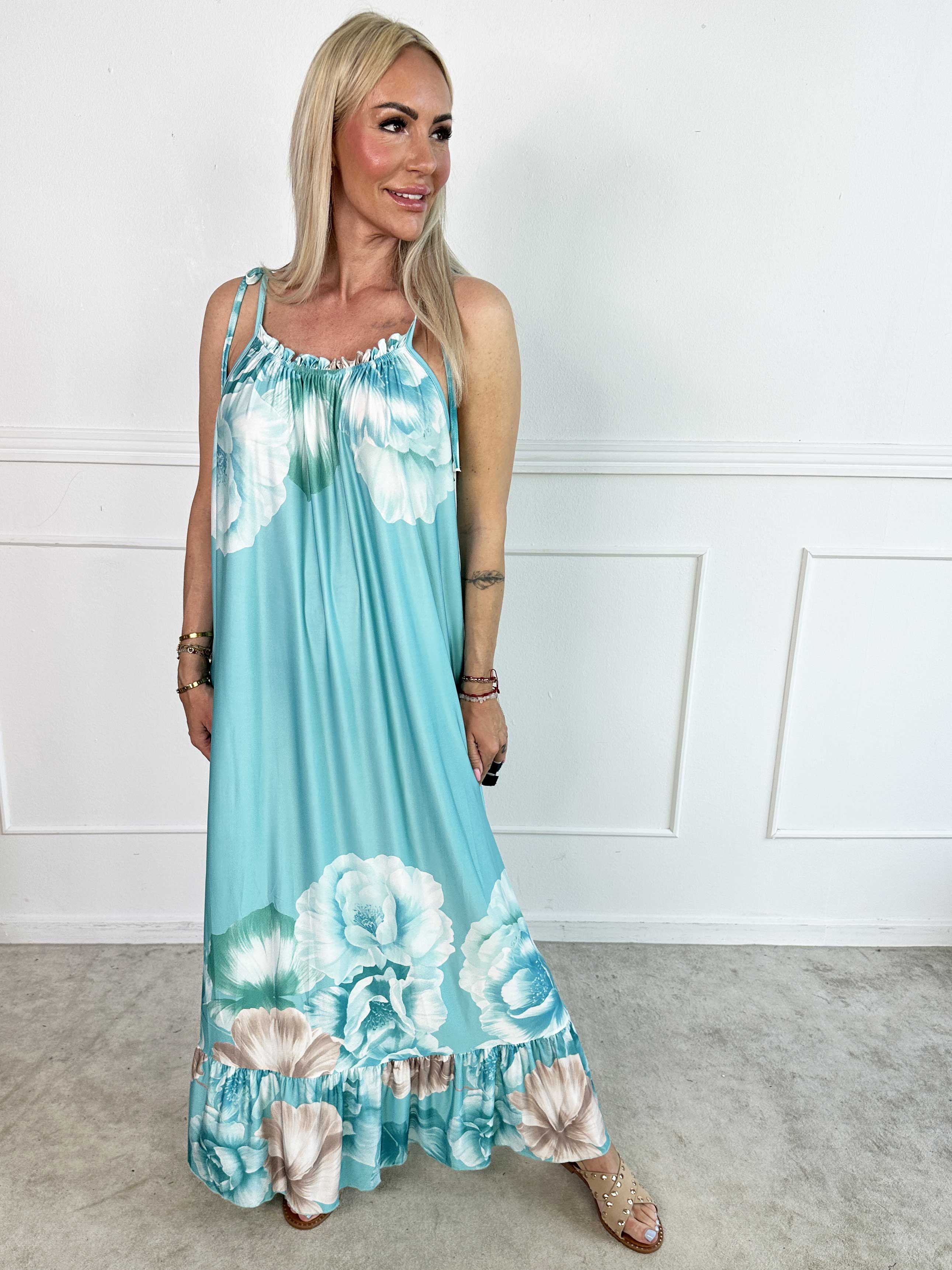 Maya - Sommarklänning med resårband med blommor
