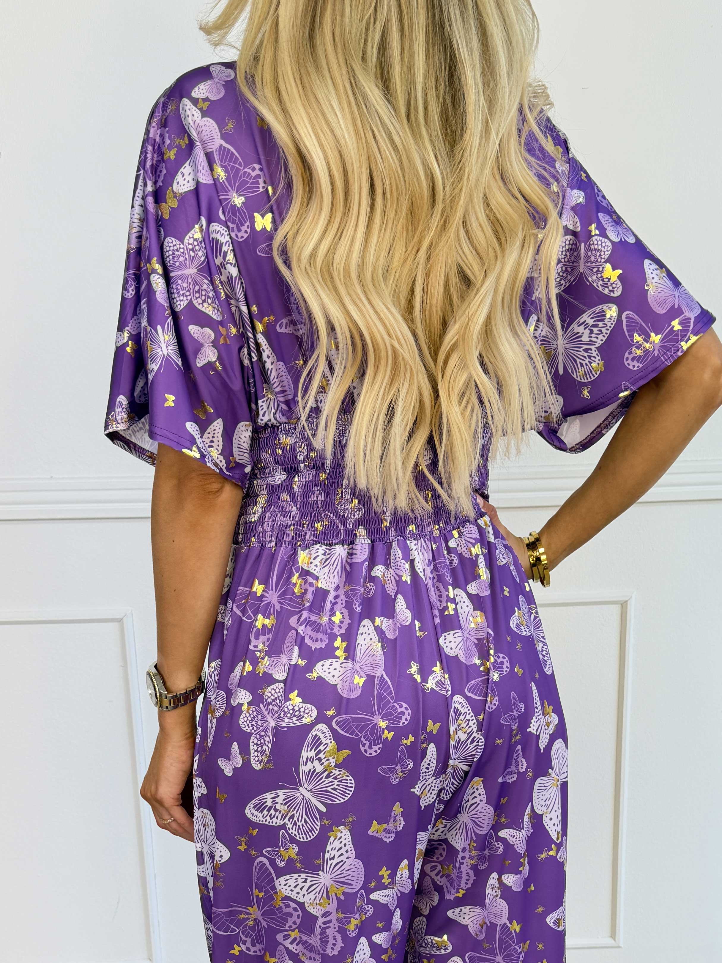 Pams Butterfly Jumpsuit - Elastisk jumpsuit med fjärilsmönster