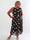Hallie – Elegant, stretchig plus size klänning i prickig mesh