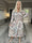 Pams Paisley Midi L/S - Elastisk klänning i skrynkelfritt tyg med långa ärmar