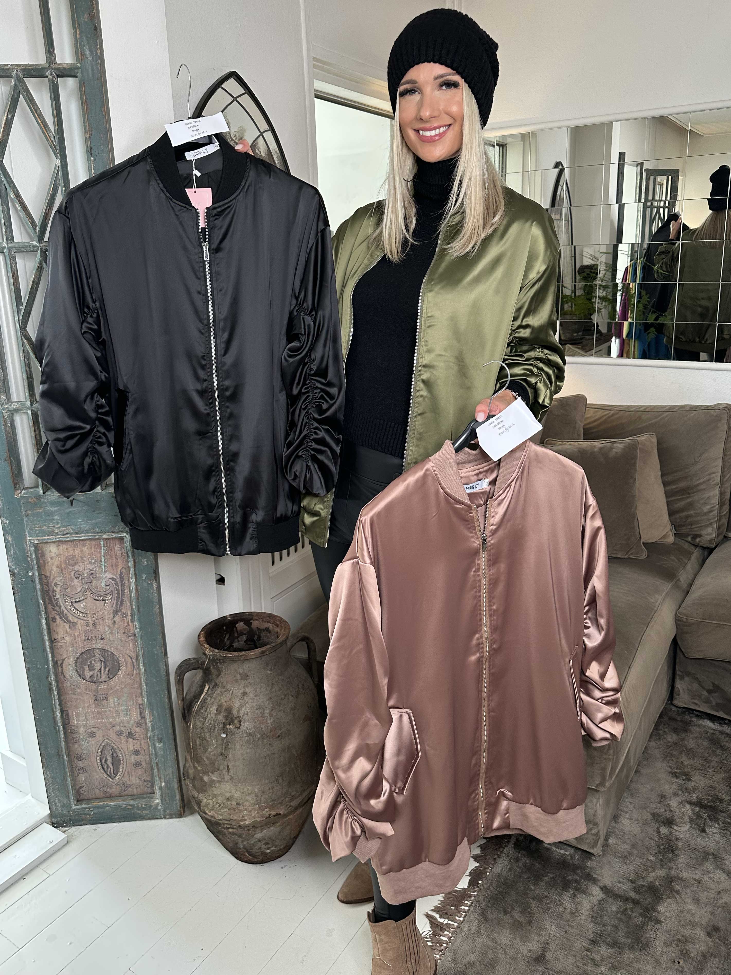 Idalia - Shiny lätt jacka med dragkedja