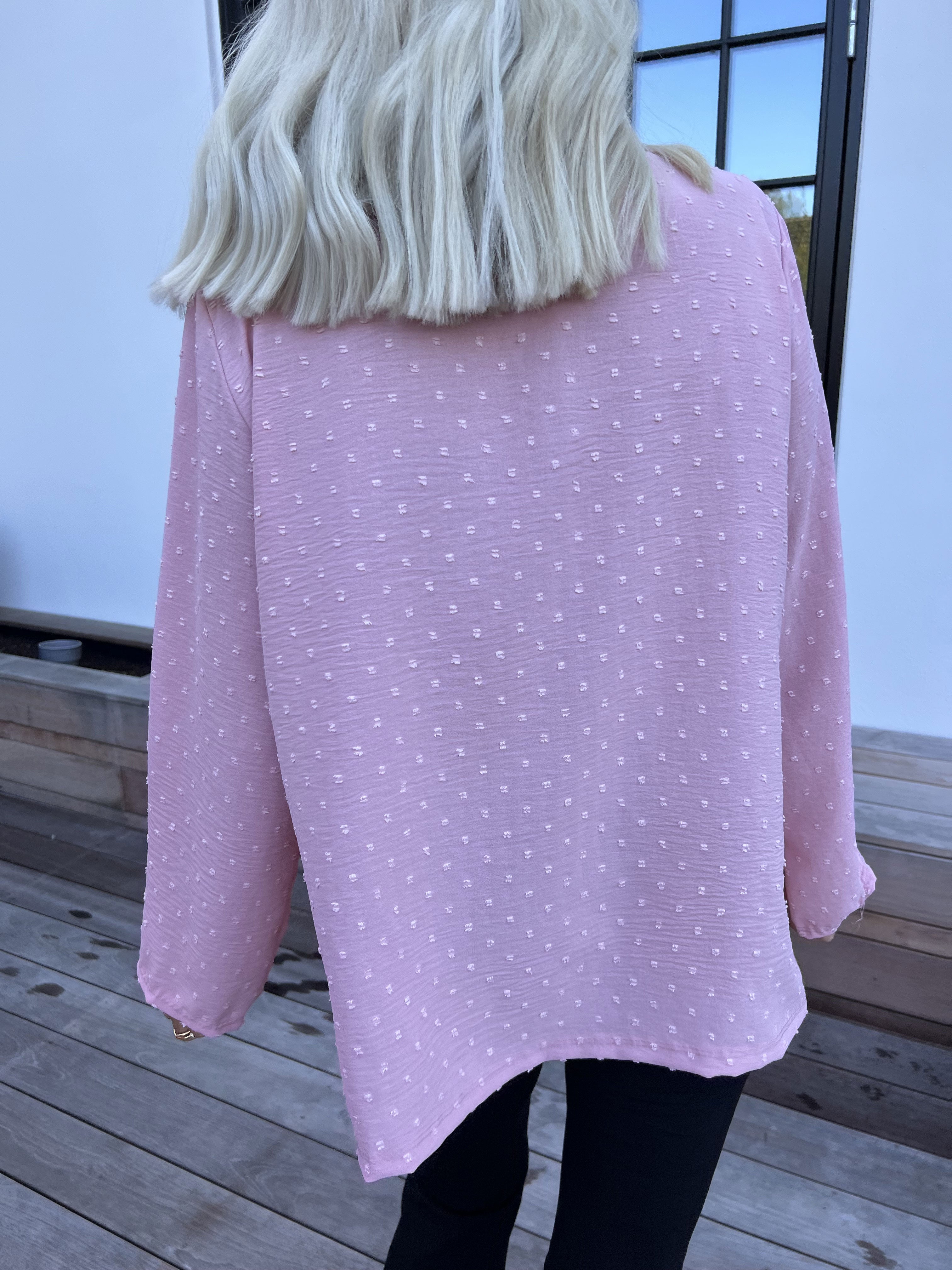 Iselin - Söt tunika med prickiga detaljer och silverknappar