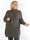 Isolde - Plain plus size strikkjole med høj hals