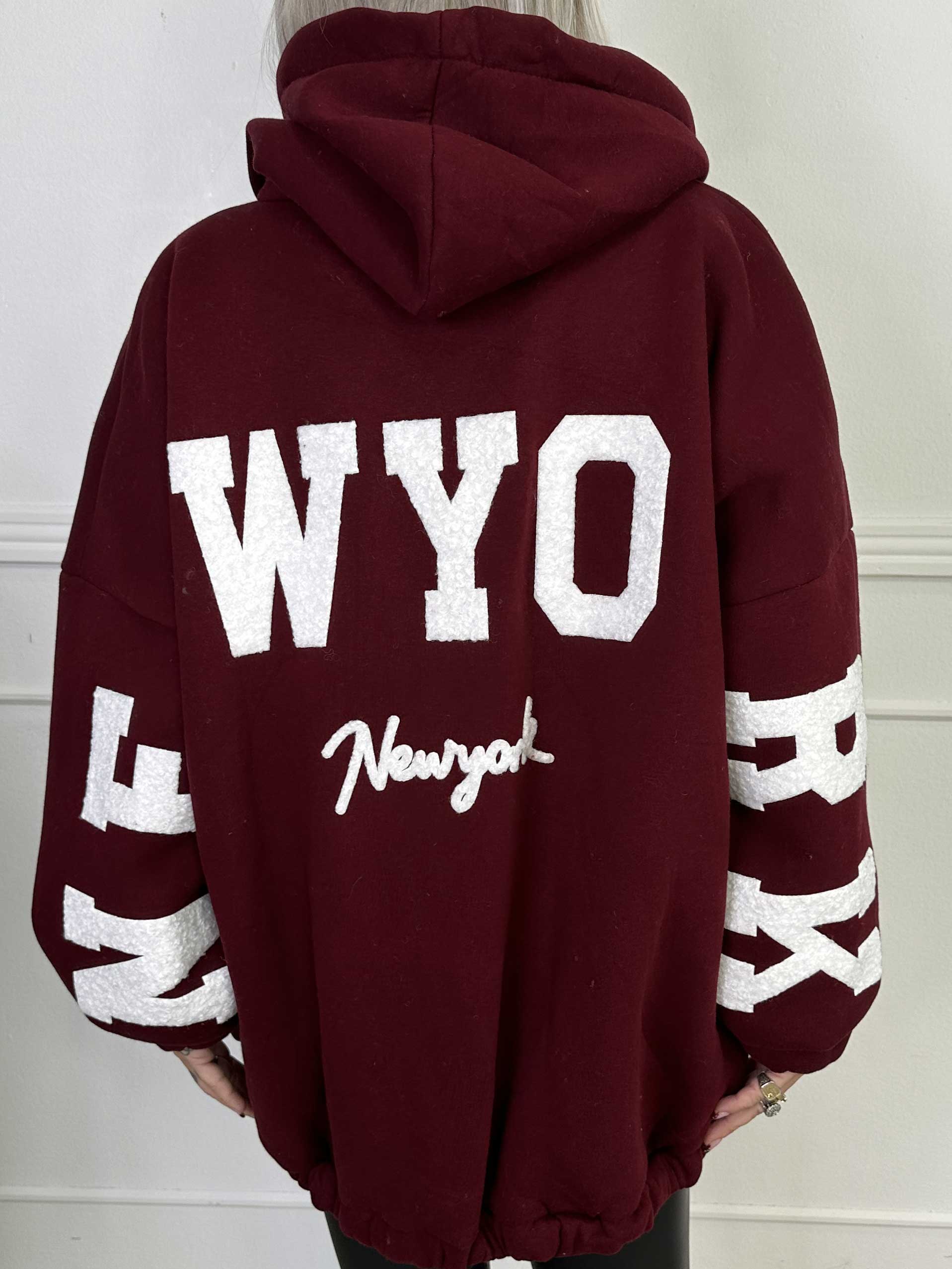 Iverna - Mjuk oversize hoodie med text