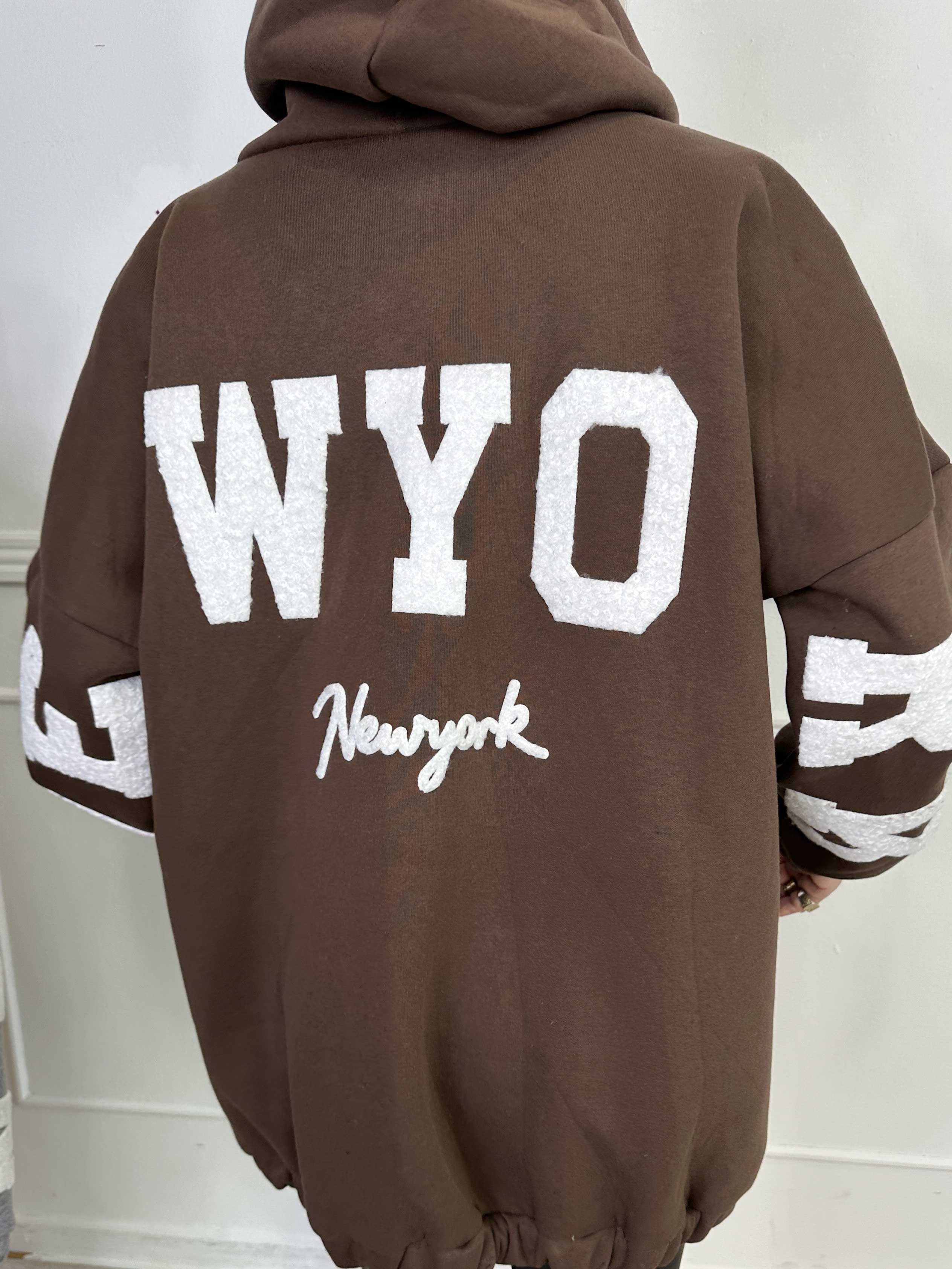 Iverna - Mjuk oversize hoodie med text