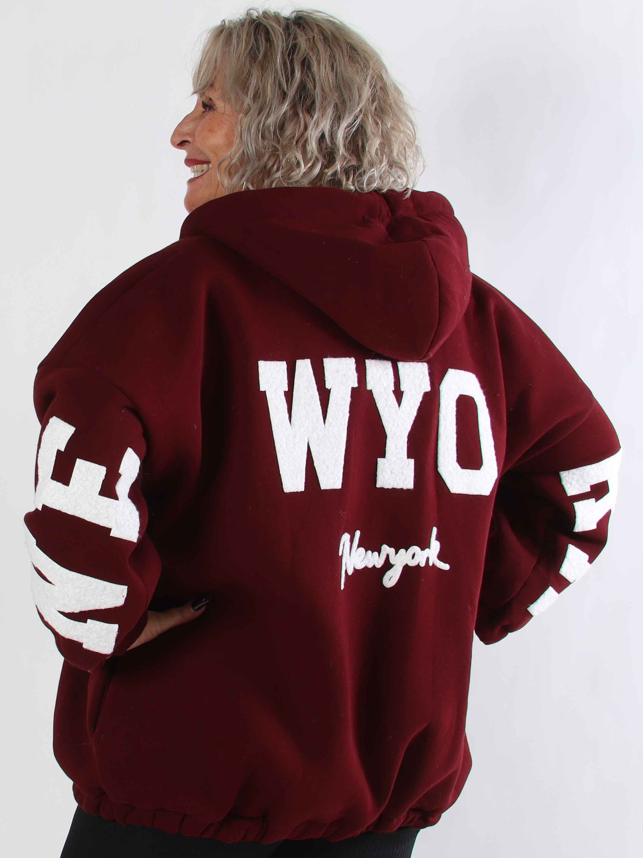 Iverna - Mjuk plus size oversize hoodie med text