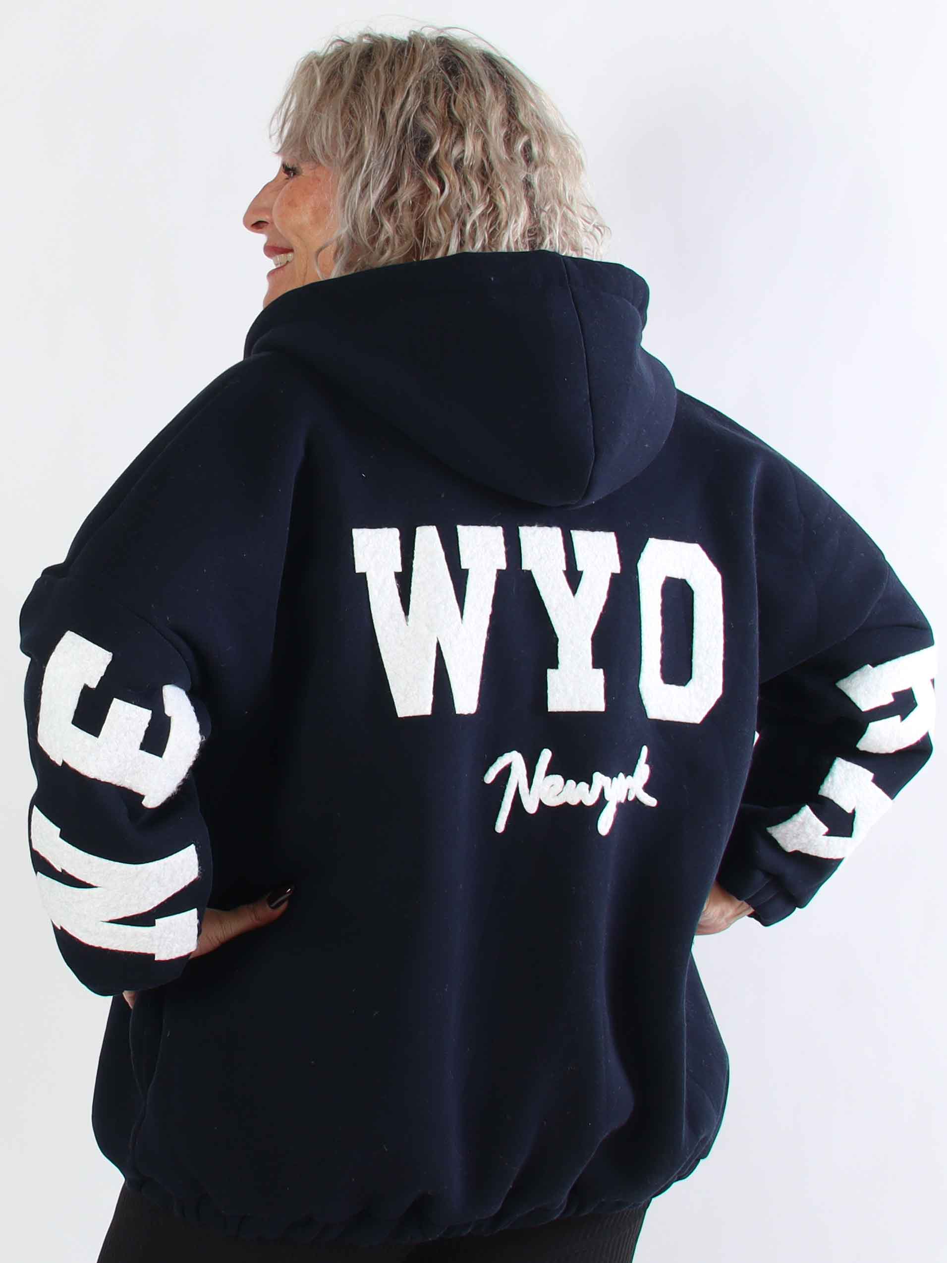 Iverna - Mjuk plus size oversize hoodie med text