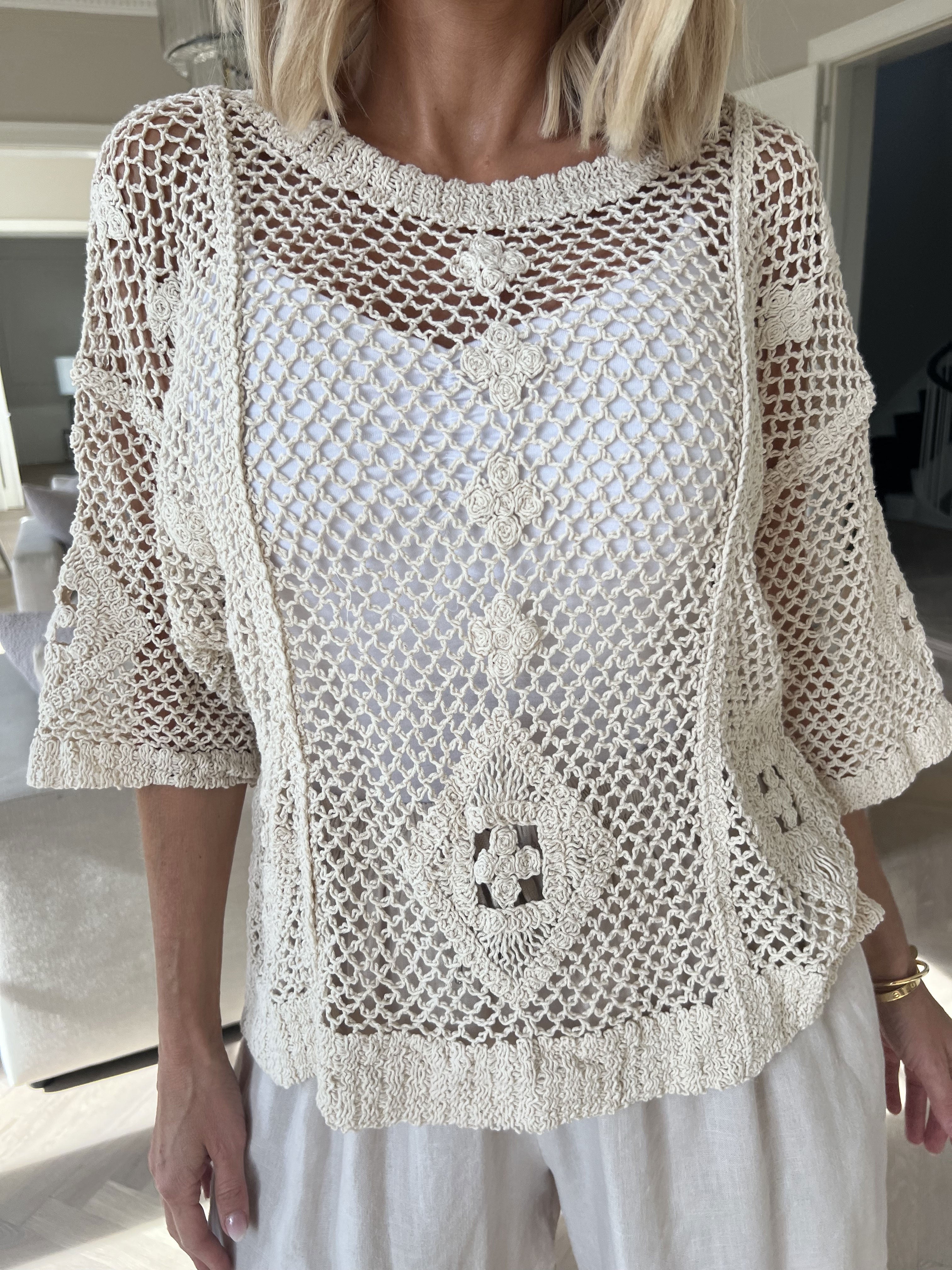 Ivy - Feminin virkad bomullsblus