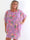 Kenya Fleur - Plus size kjole med et let blomstret chiffonstykke