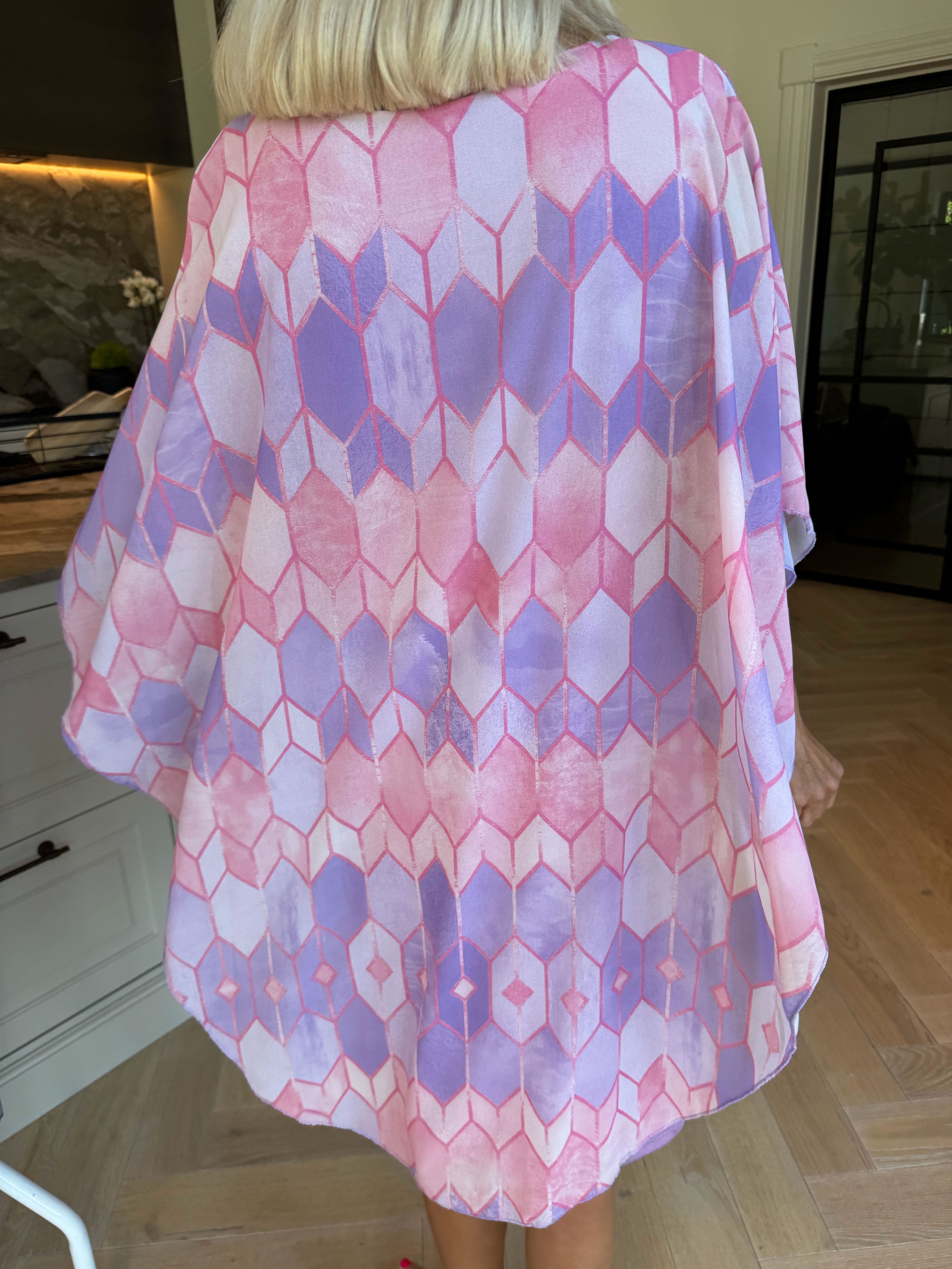 Kenya Pattern - Kjole med et let mønstret chiffonstykke