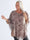 Kenya Pattern Shirt - Mönstrad plus size tunika med chiffonglager
