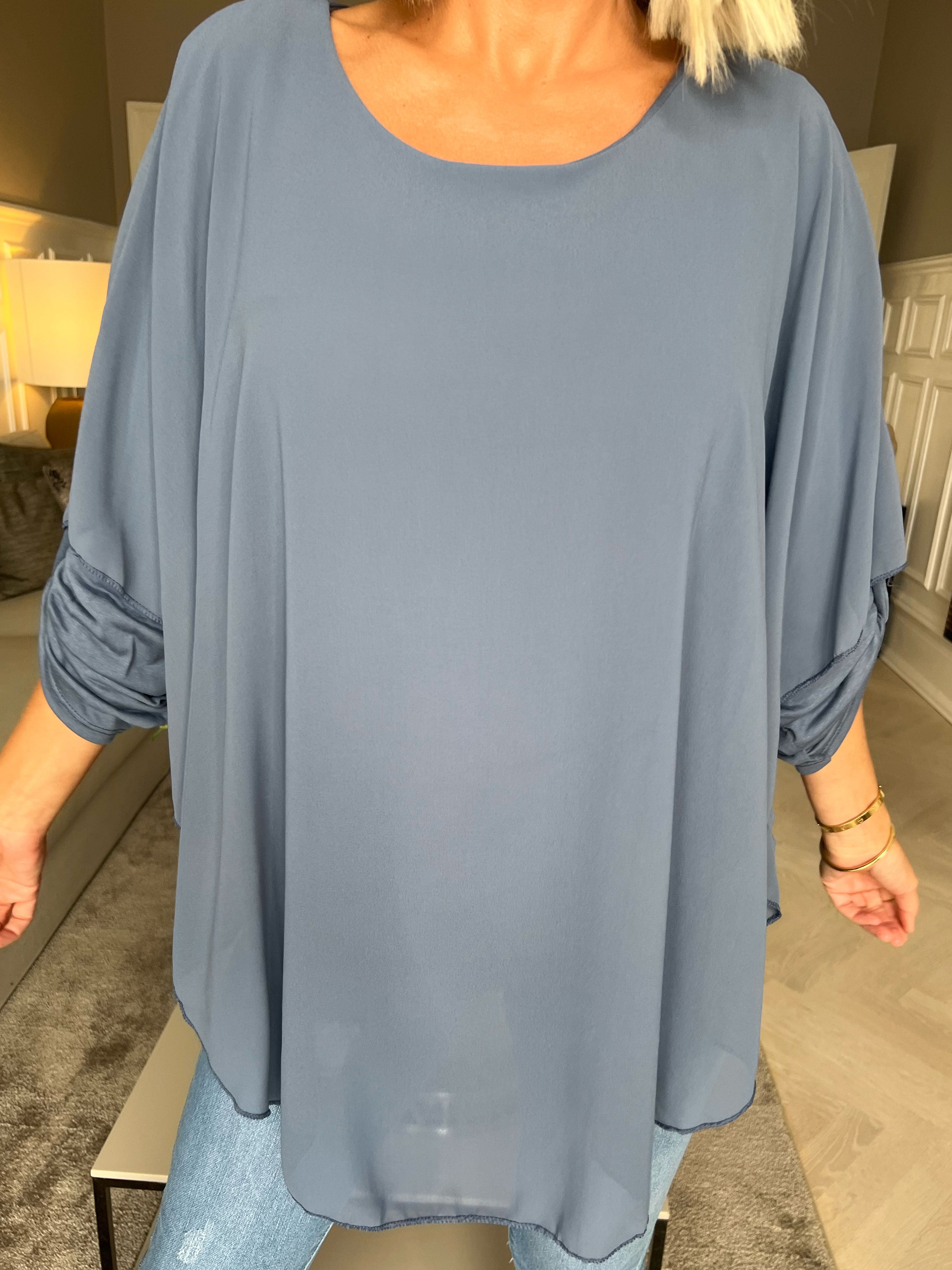 Kenya Shirt - Tunika med chiffonglager