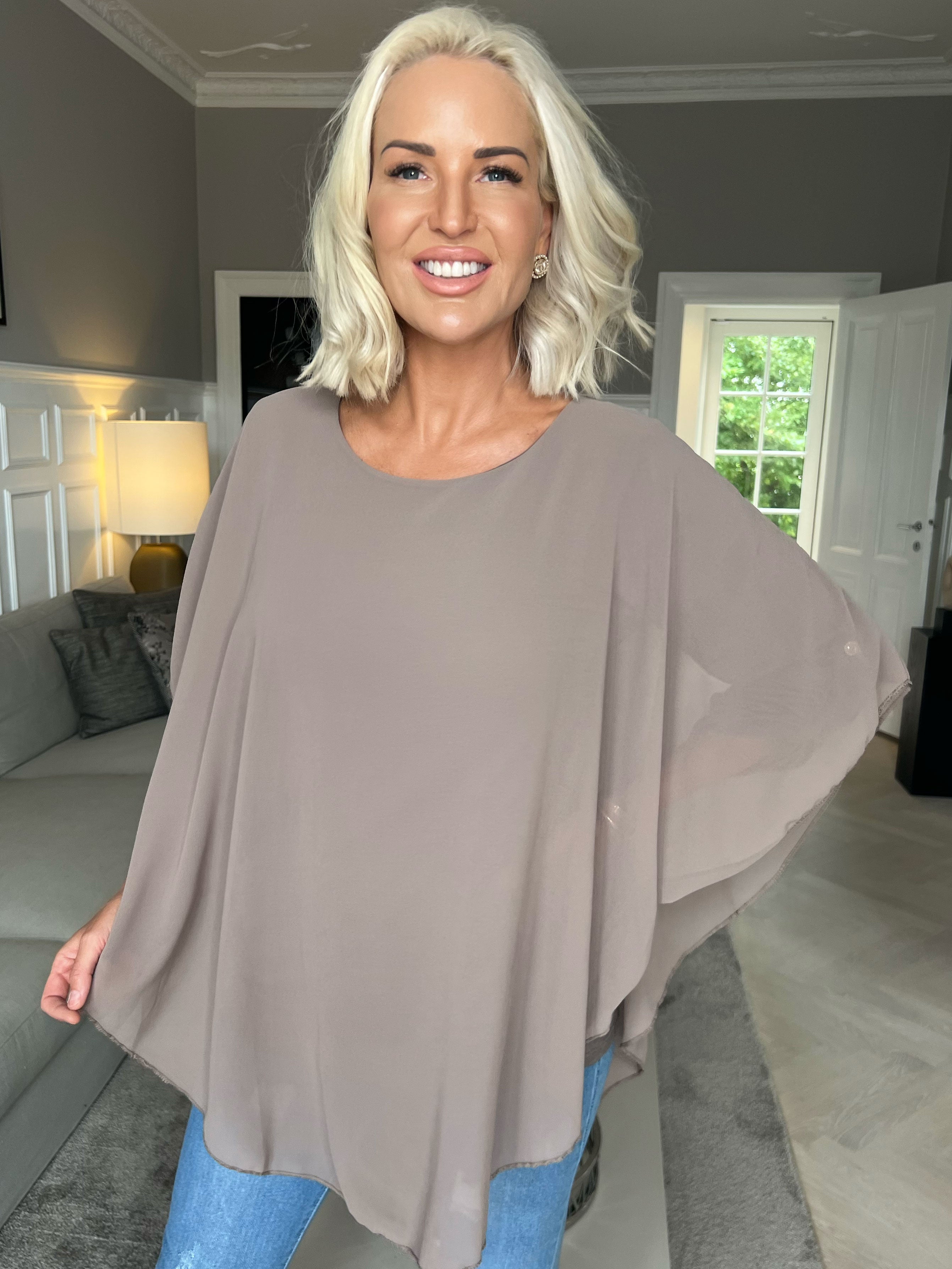 Kenya Shirt - Tunika med chiffonglager