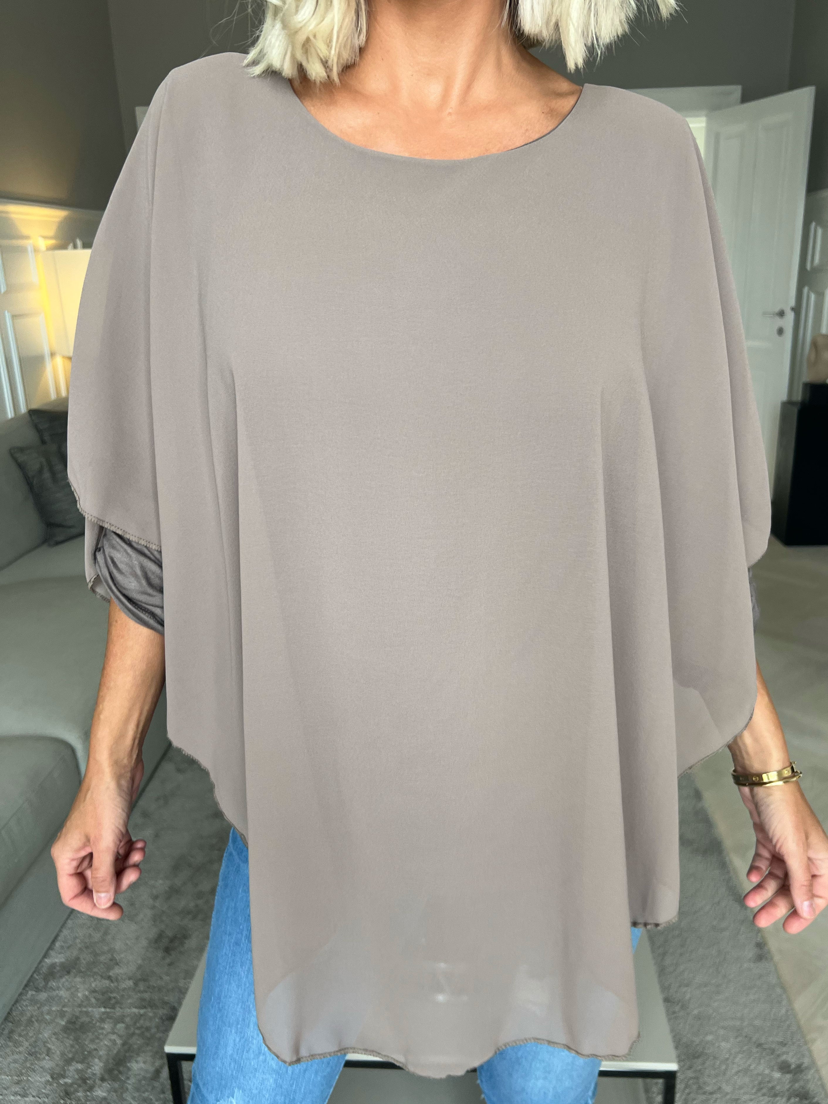 Kenya Shirt - Tunika med chiffonglager