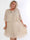 Kristina - Sød plisseret plus size kjole med flæselag