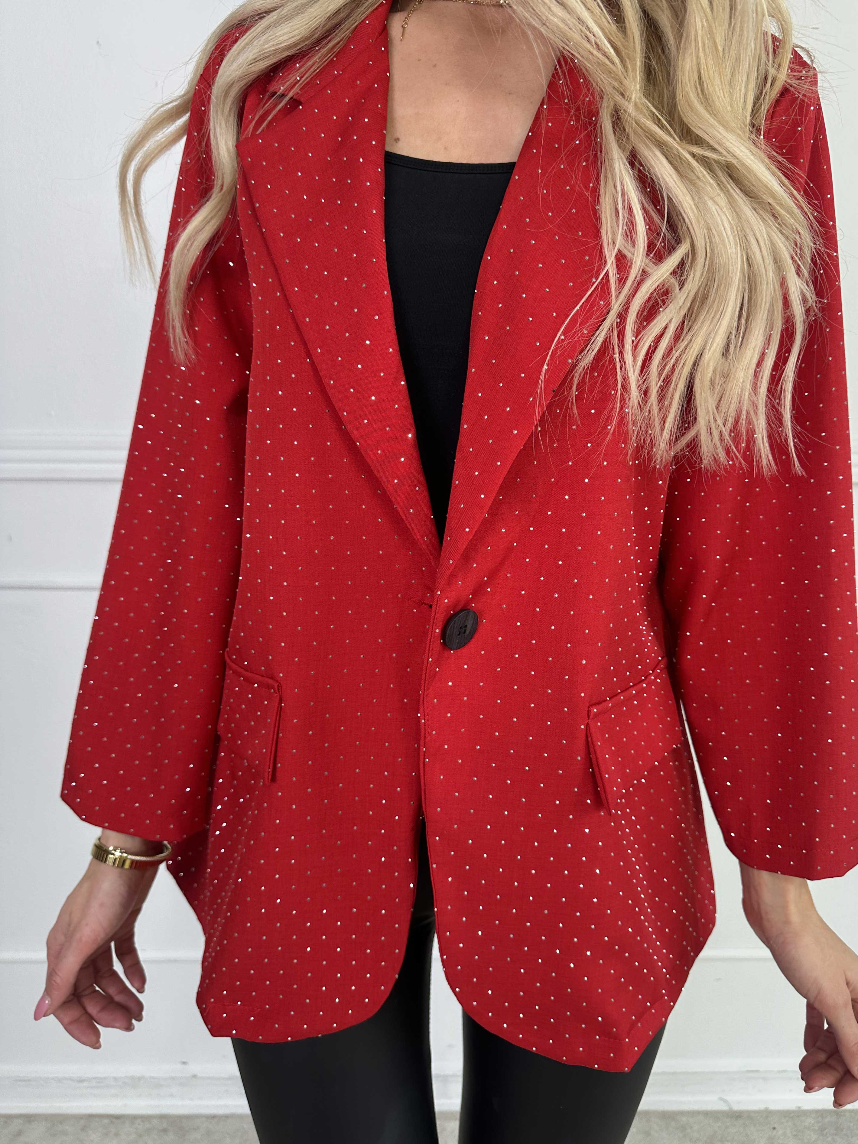 Lanthe - Kavaj med glittrande strass