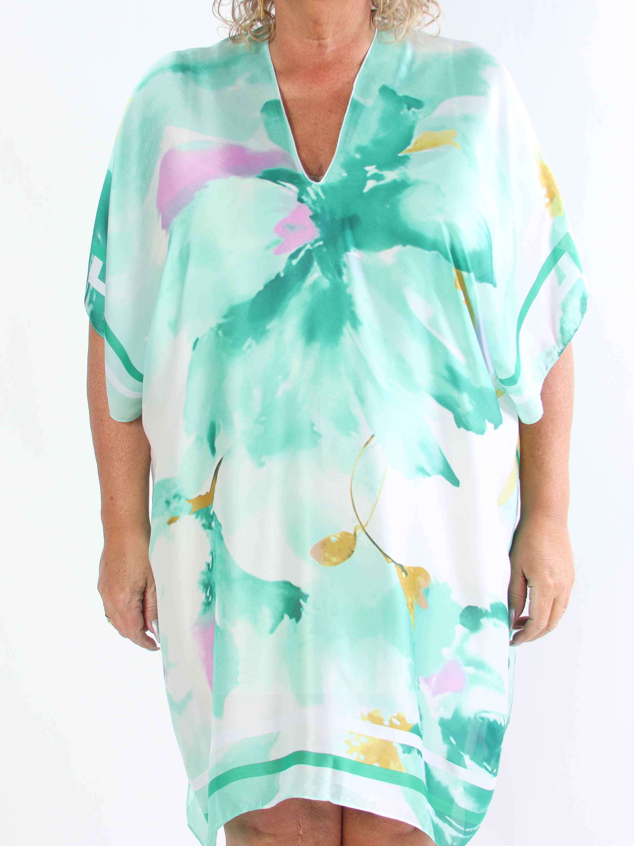 Maggie - Plus size-tunika i mjuk viskos och siden