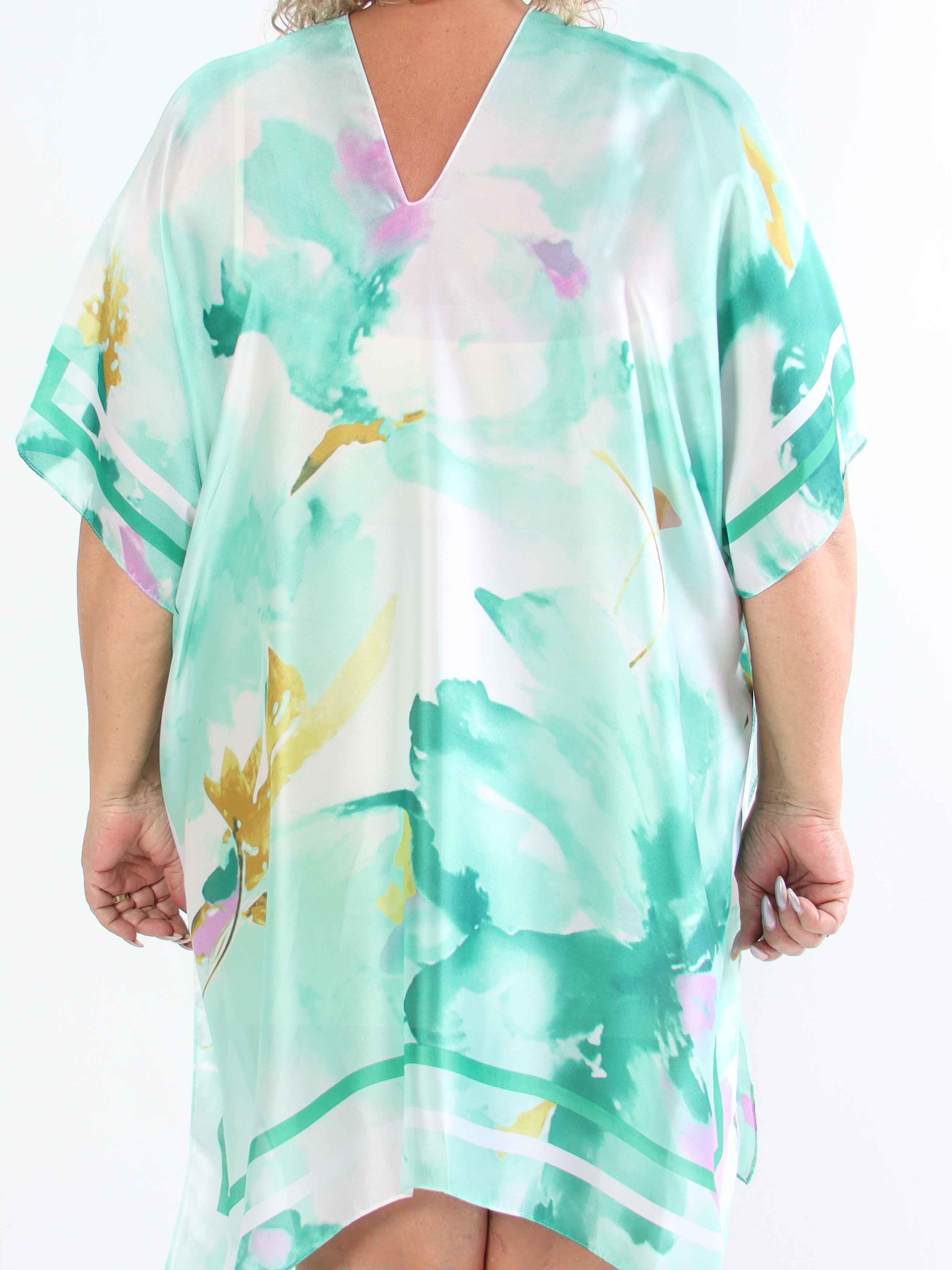 Maggie - Plus size-tunika i mjuk viskos och siden