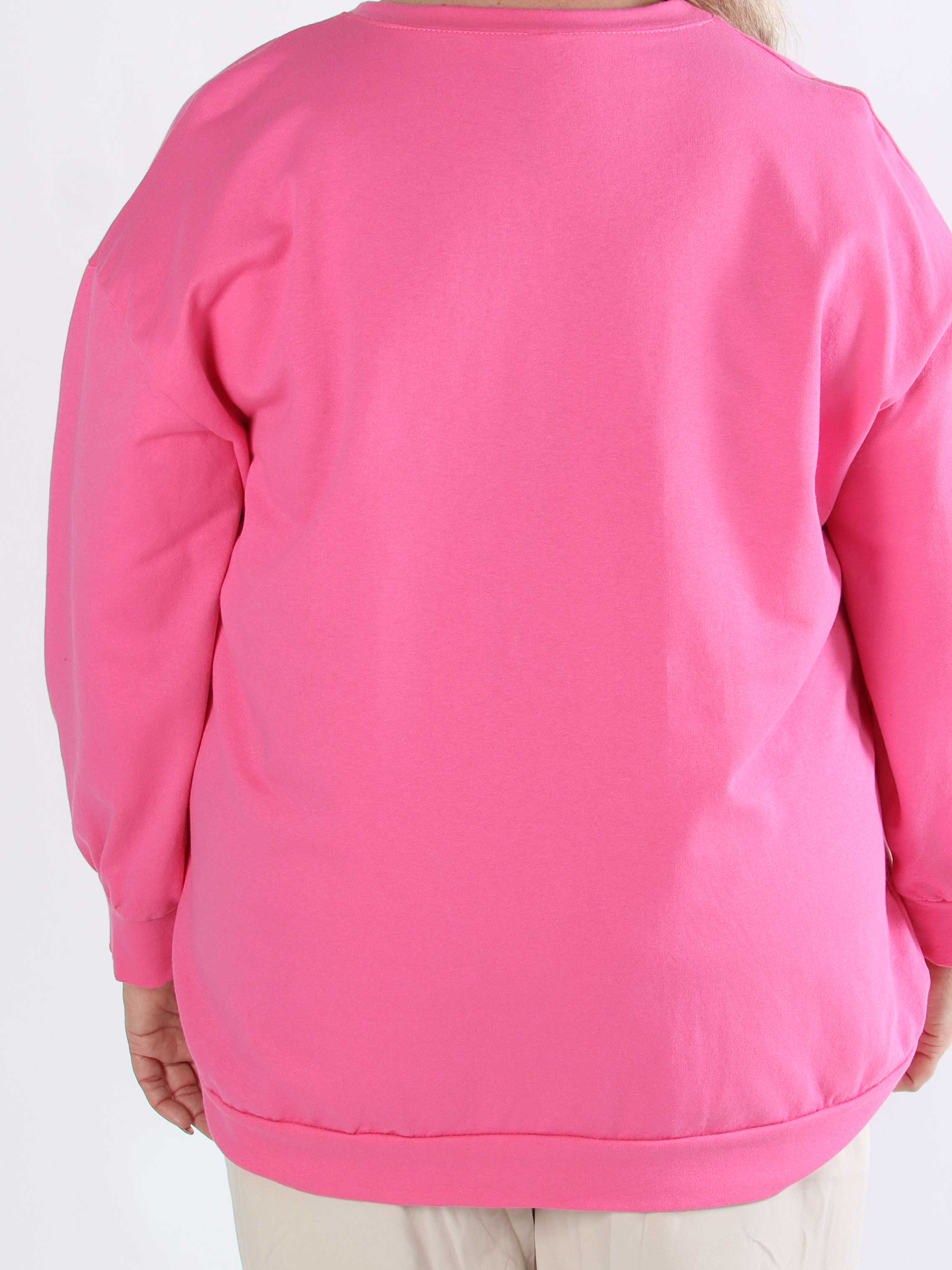 Magnolia - Plus size joggingtopp med LA skrivet i plysch