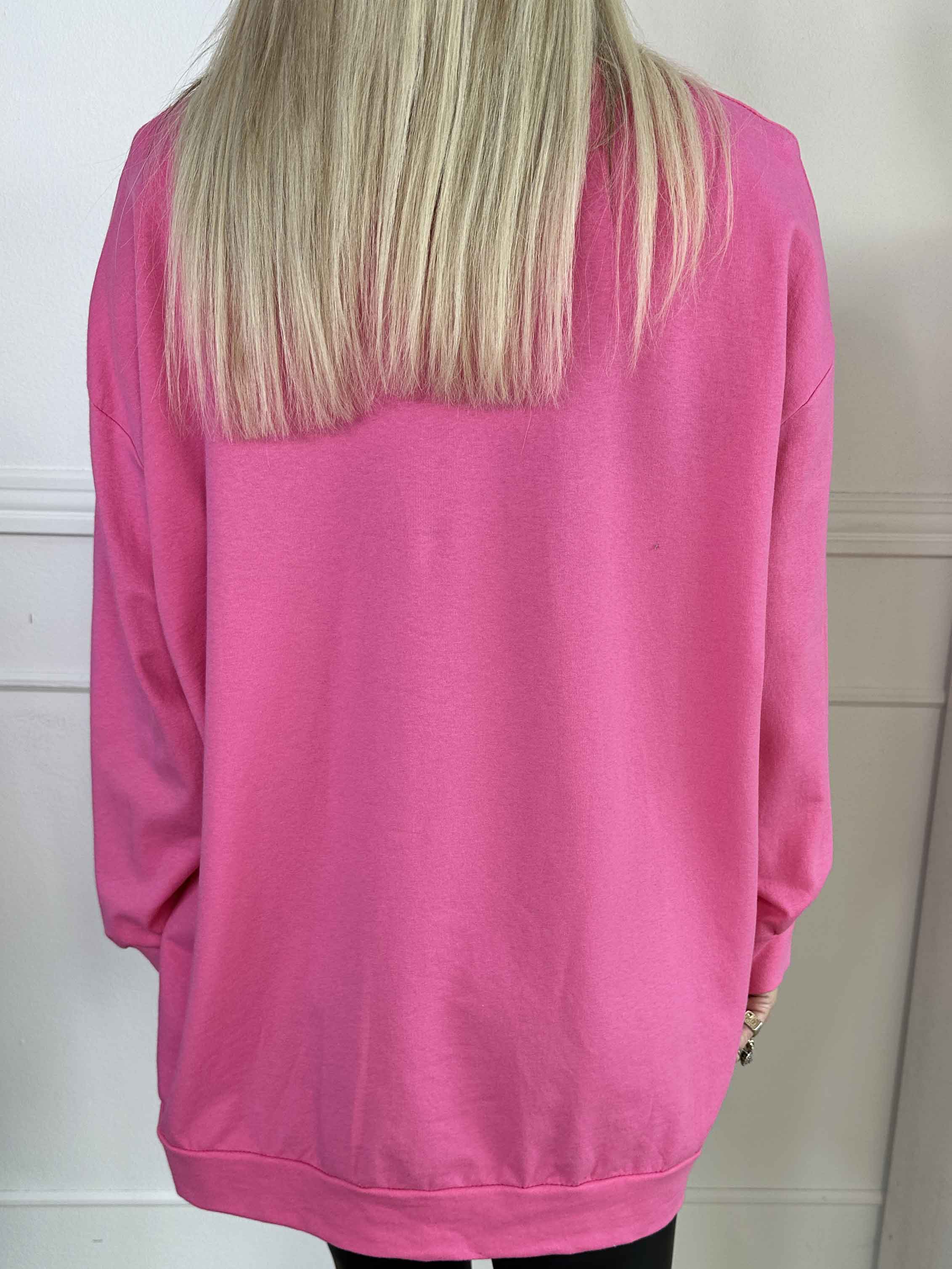 Magnolia - Sweatshirt med LA skrivet i plysch