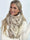 Marianne - Mjuk halsduk i viskos och ull med beige mönster