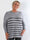 Mei - Randig elastisk plus size tröja i viskos