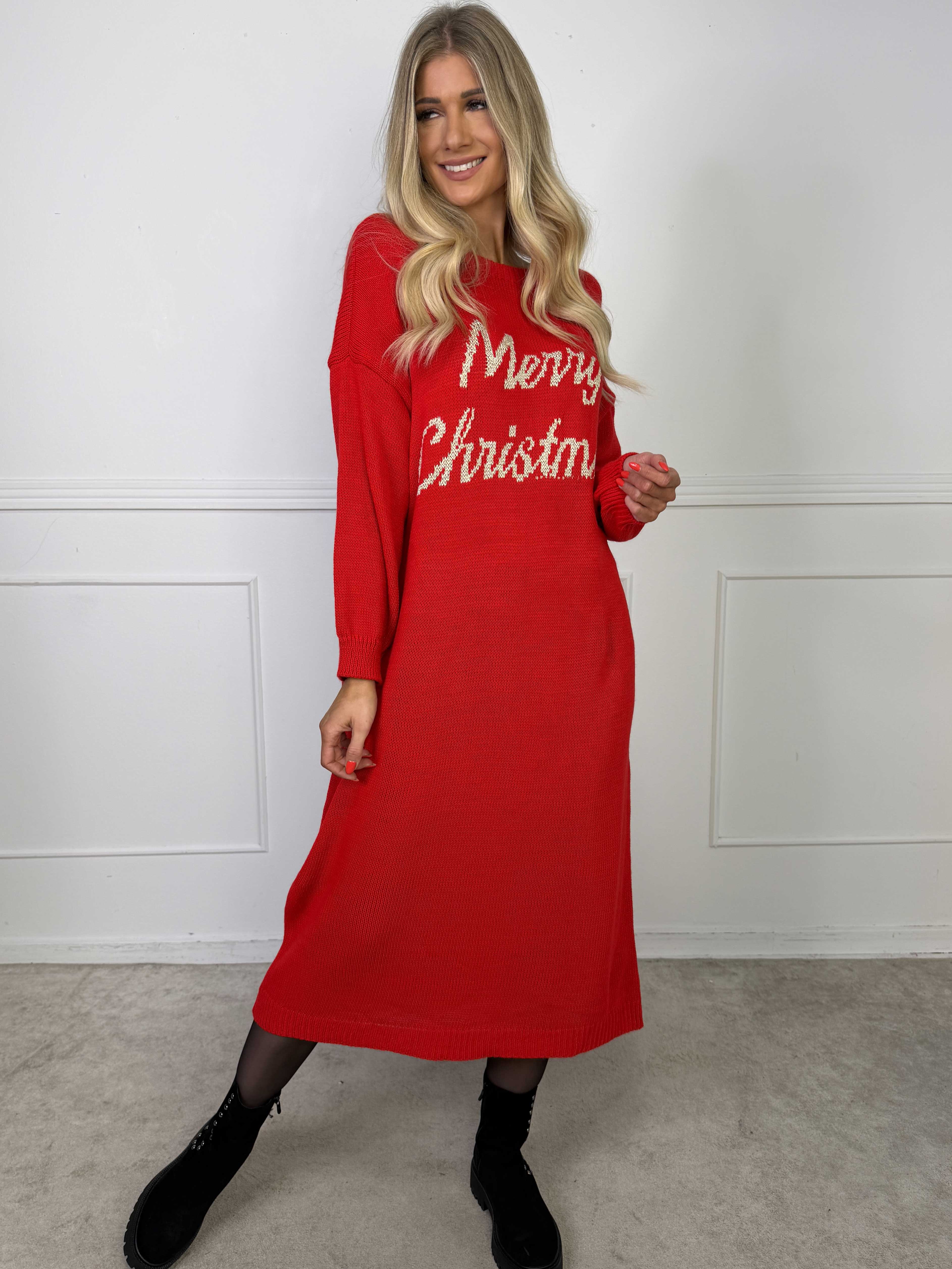Merry Long - Jultröja med guldskrift