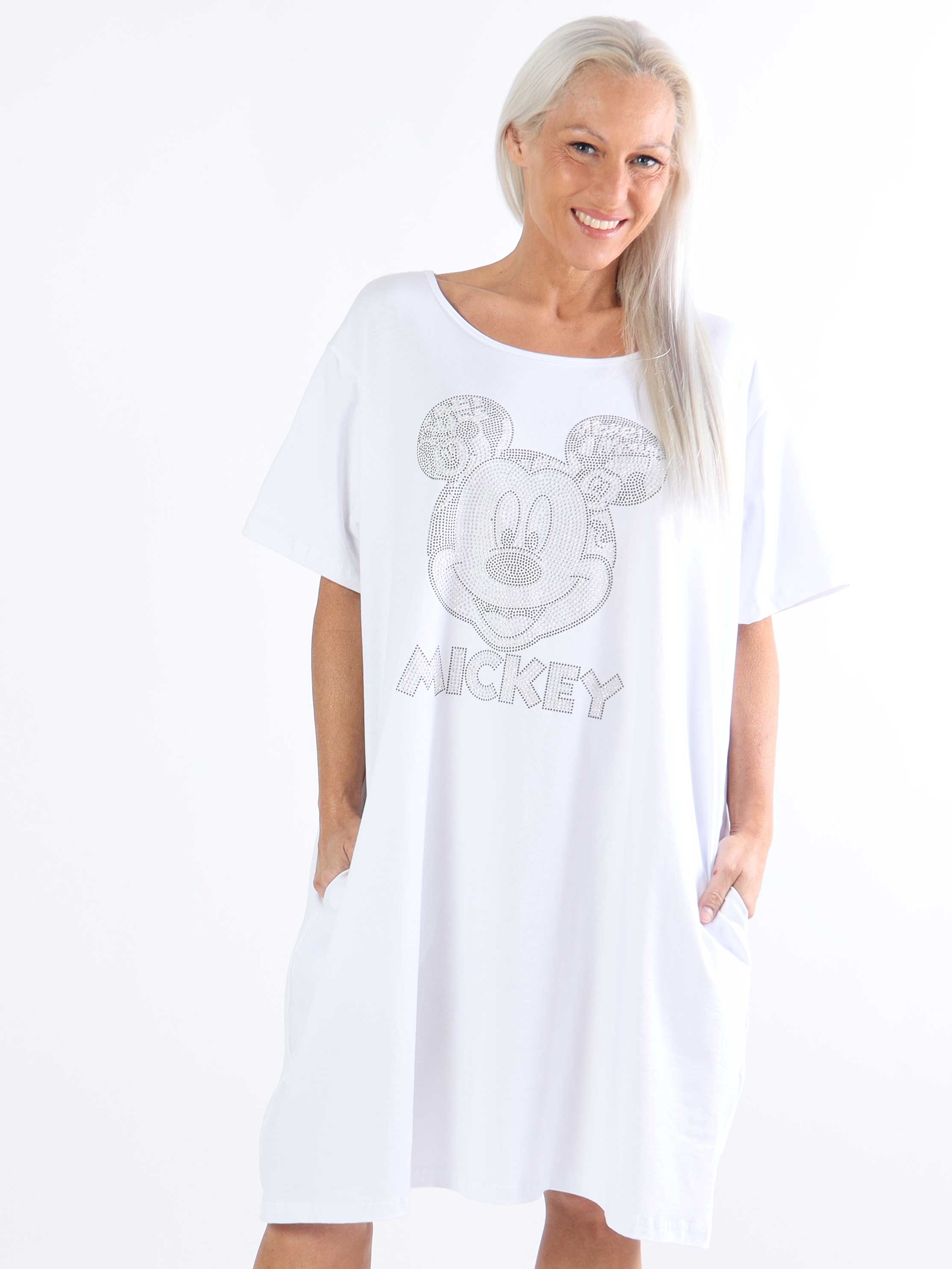 Mickey Dress - Plus size t-shirtklänning i bomull med ränder