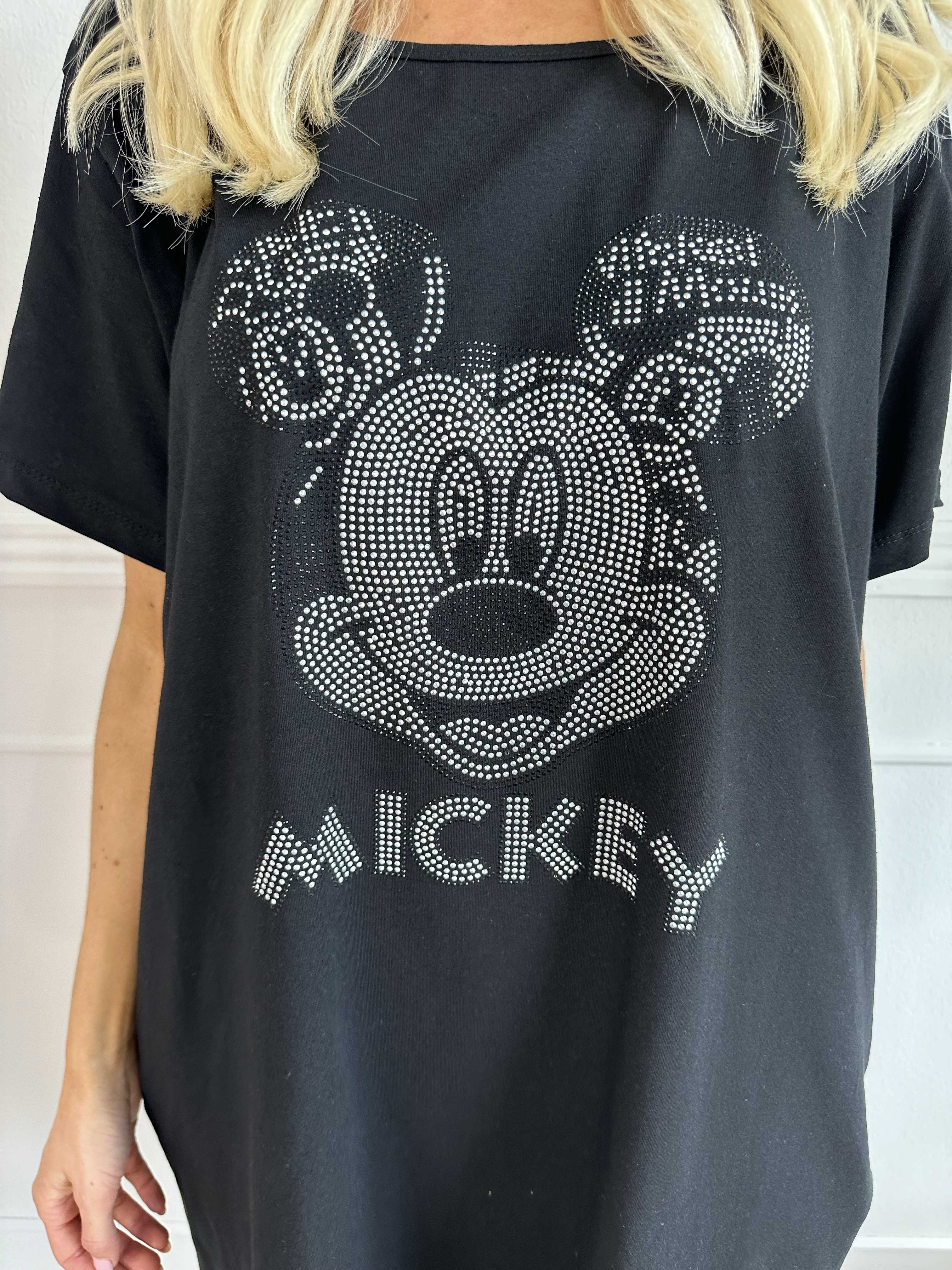 Mickey Dress - Plus size t-shirtklänning i bomull med ränder