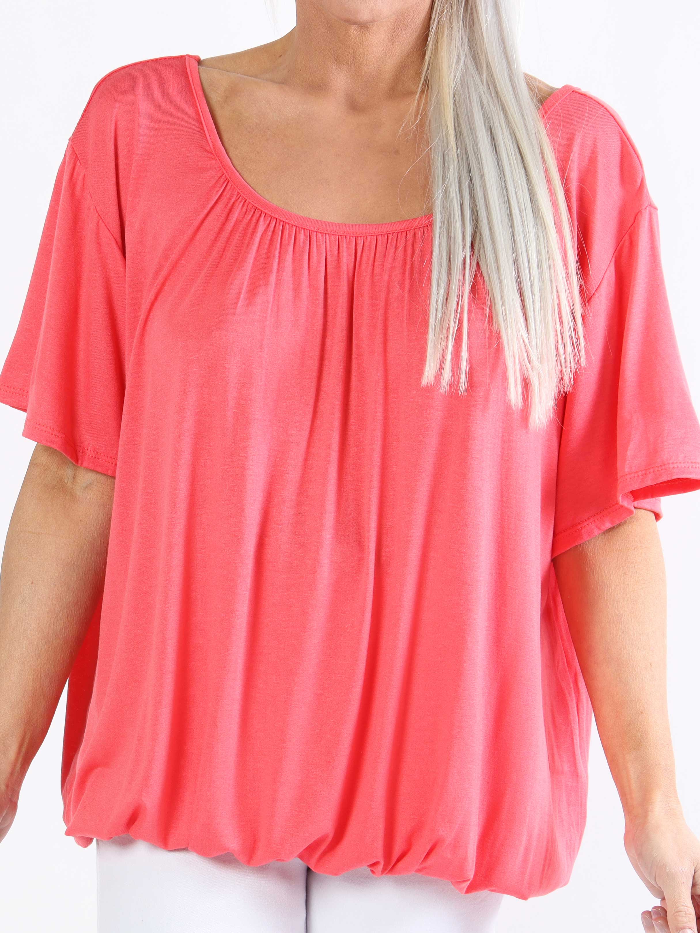 Miracle t-shirt - Basic t-shirt i plus size med resår i nederkanten (bestseller)