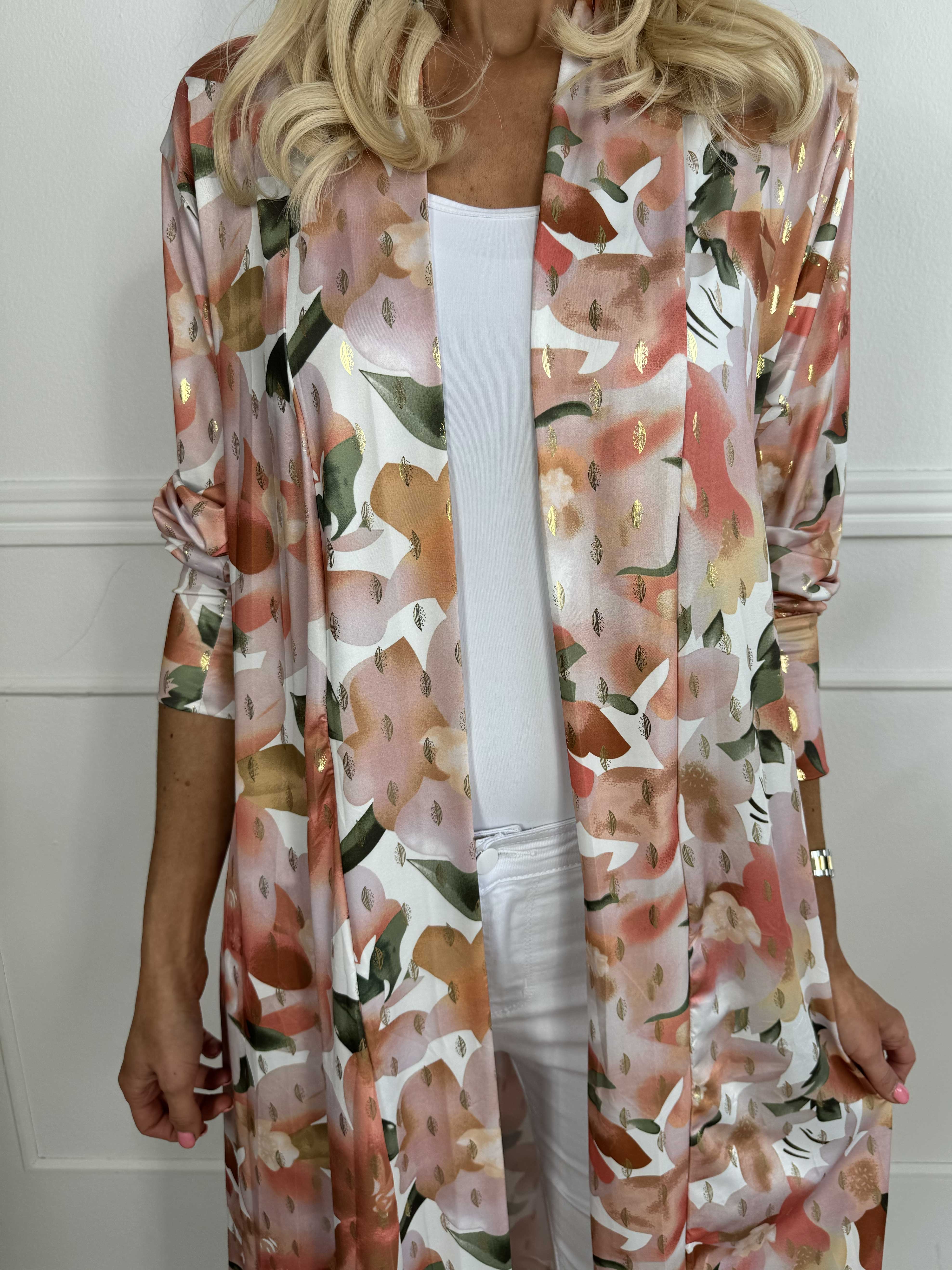 Mikkala Sweet Flower - Elastisk kofta med tryck